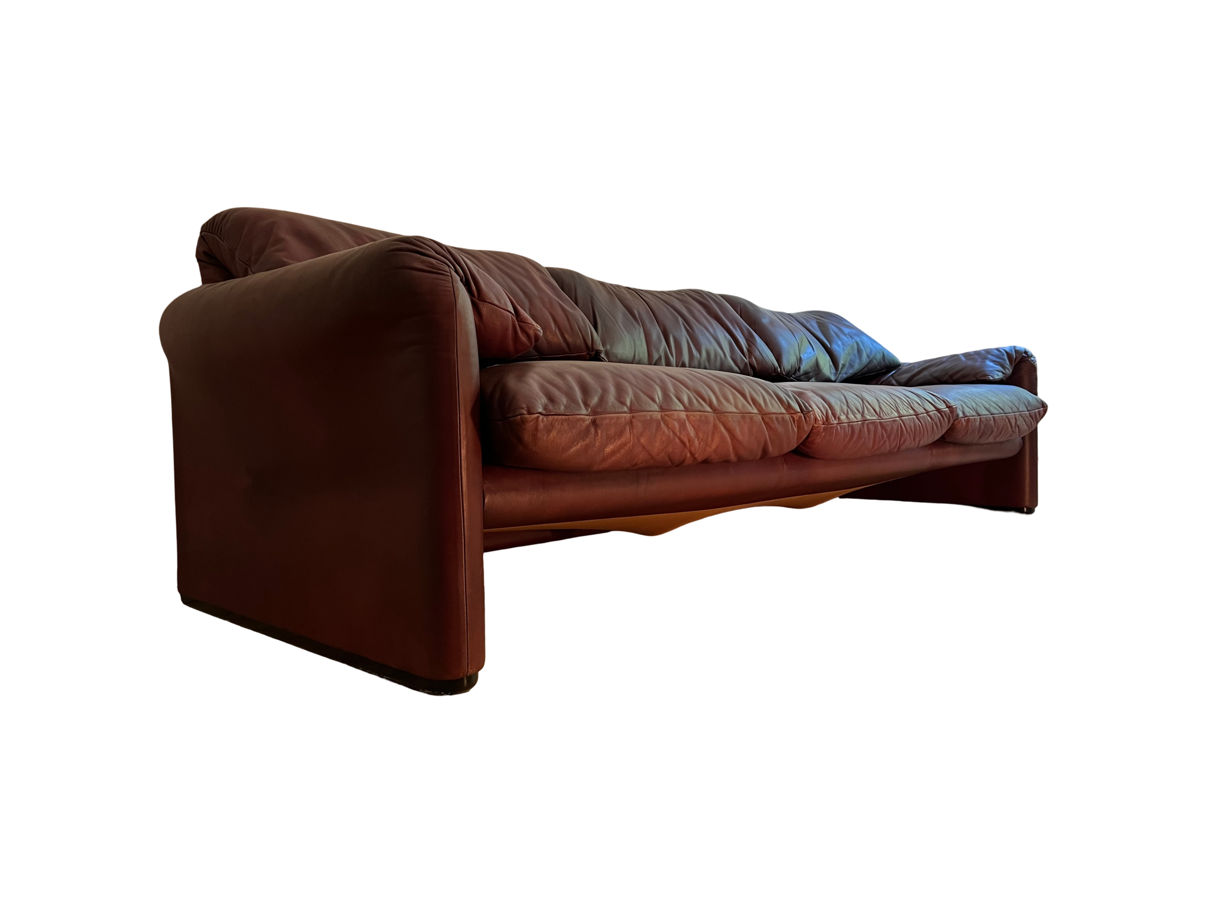 Maralunga 3-Sitzer Sofa Leder