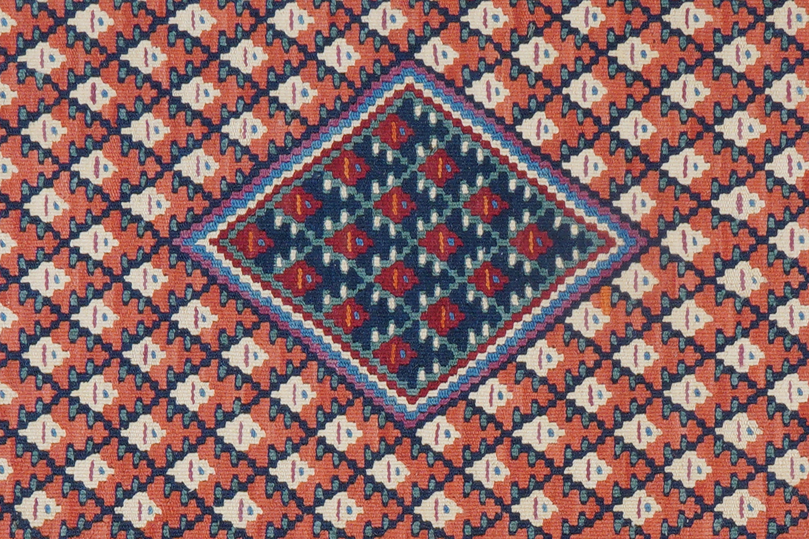 Kilim Senneh Teppich Braun