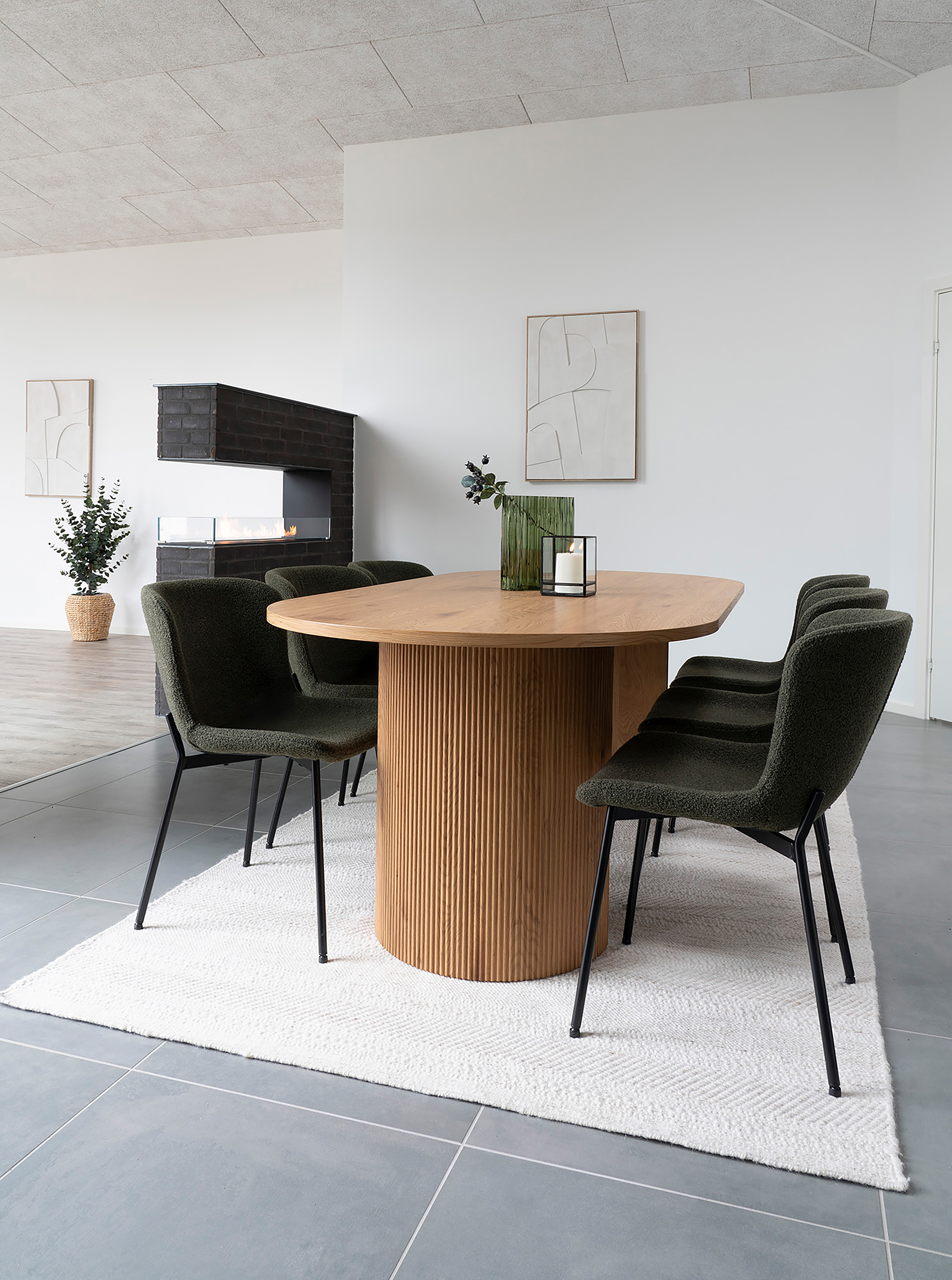 Shaca Vase Grün Farbglas