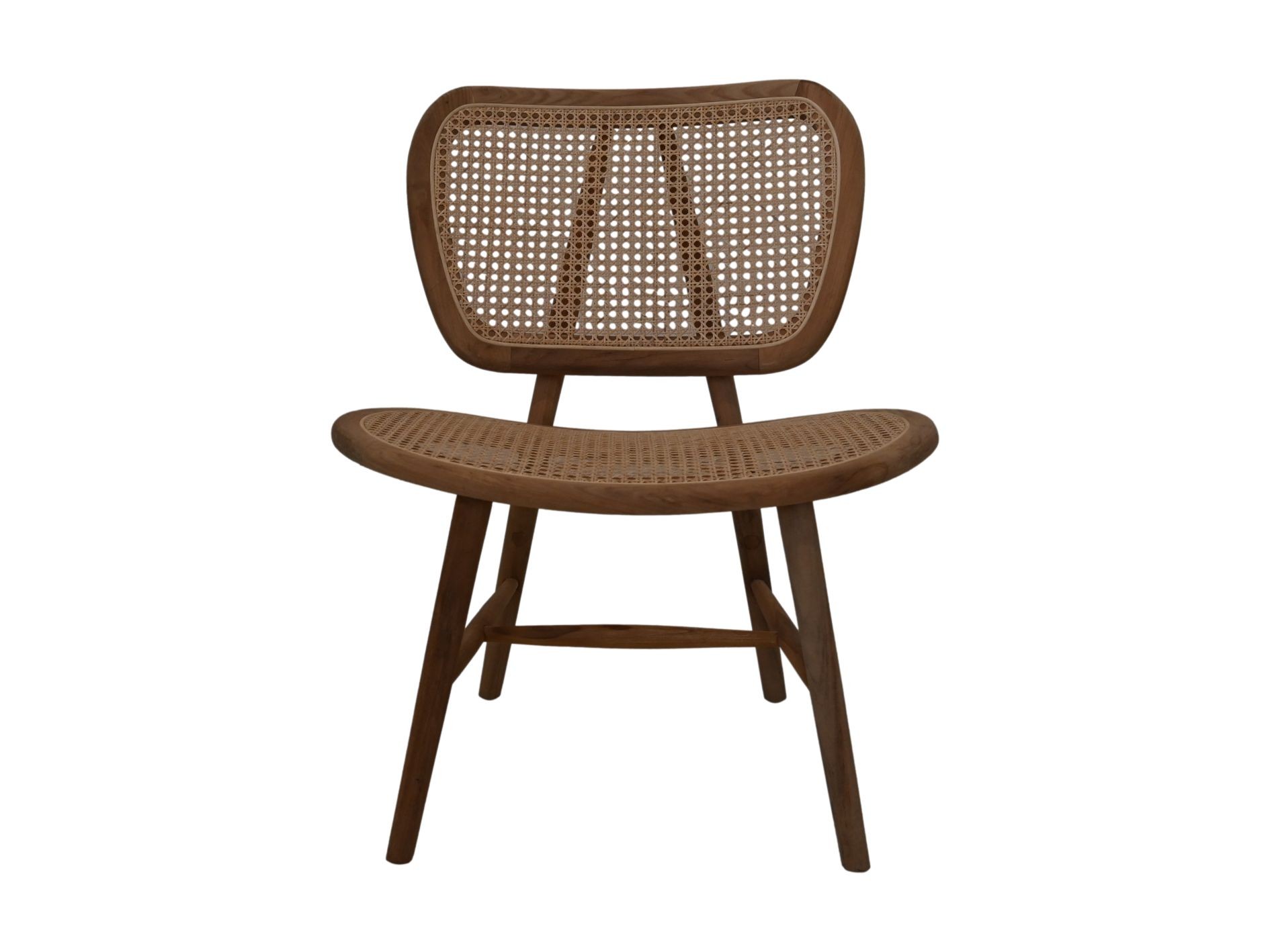 Lugano Beistellstuhl Teakholz Rattan