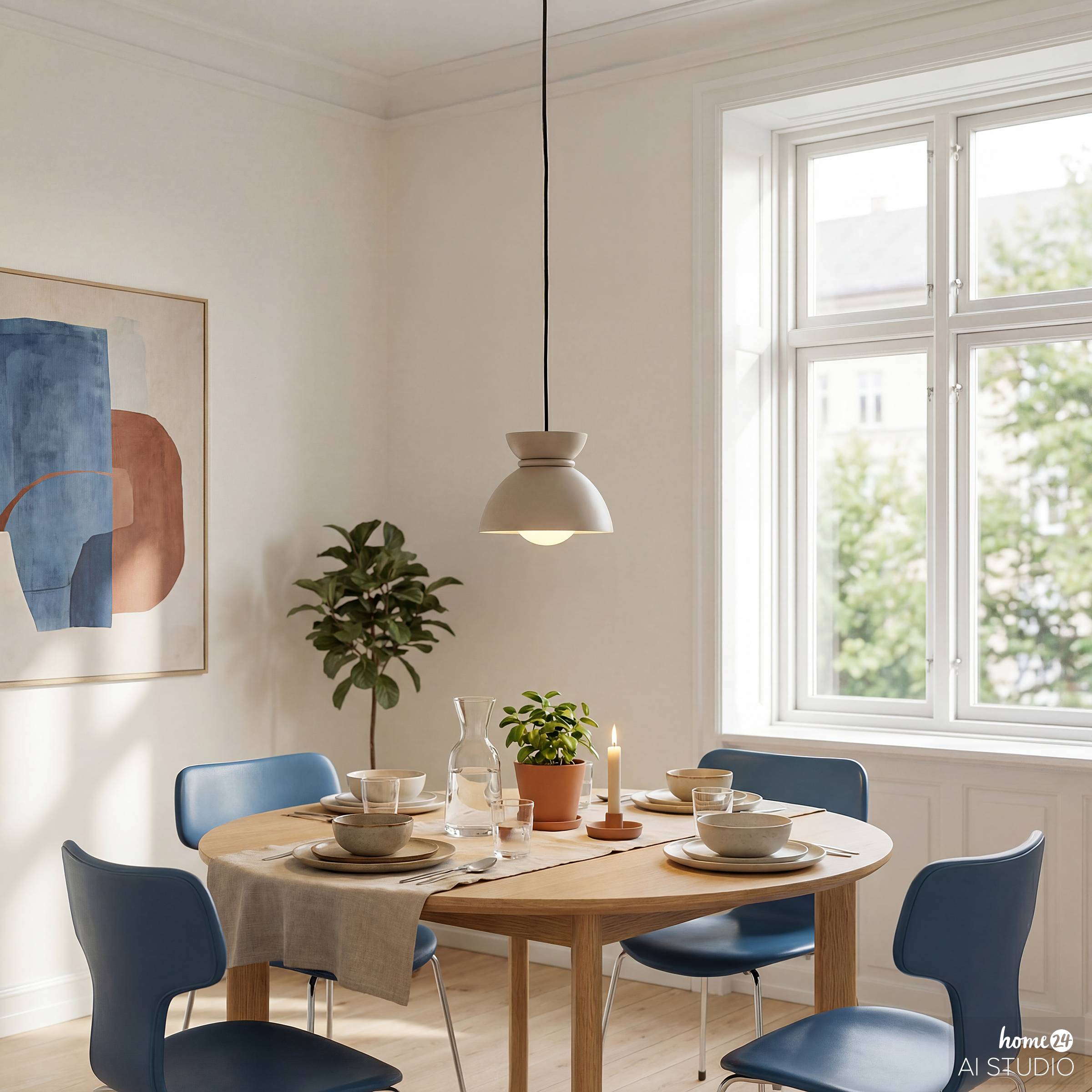 Quora Pendelleuchte 1-flammig Eisen Opalglas Creme