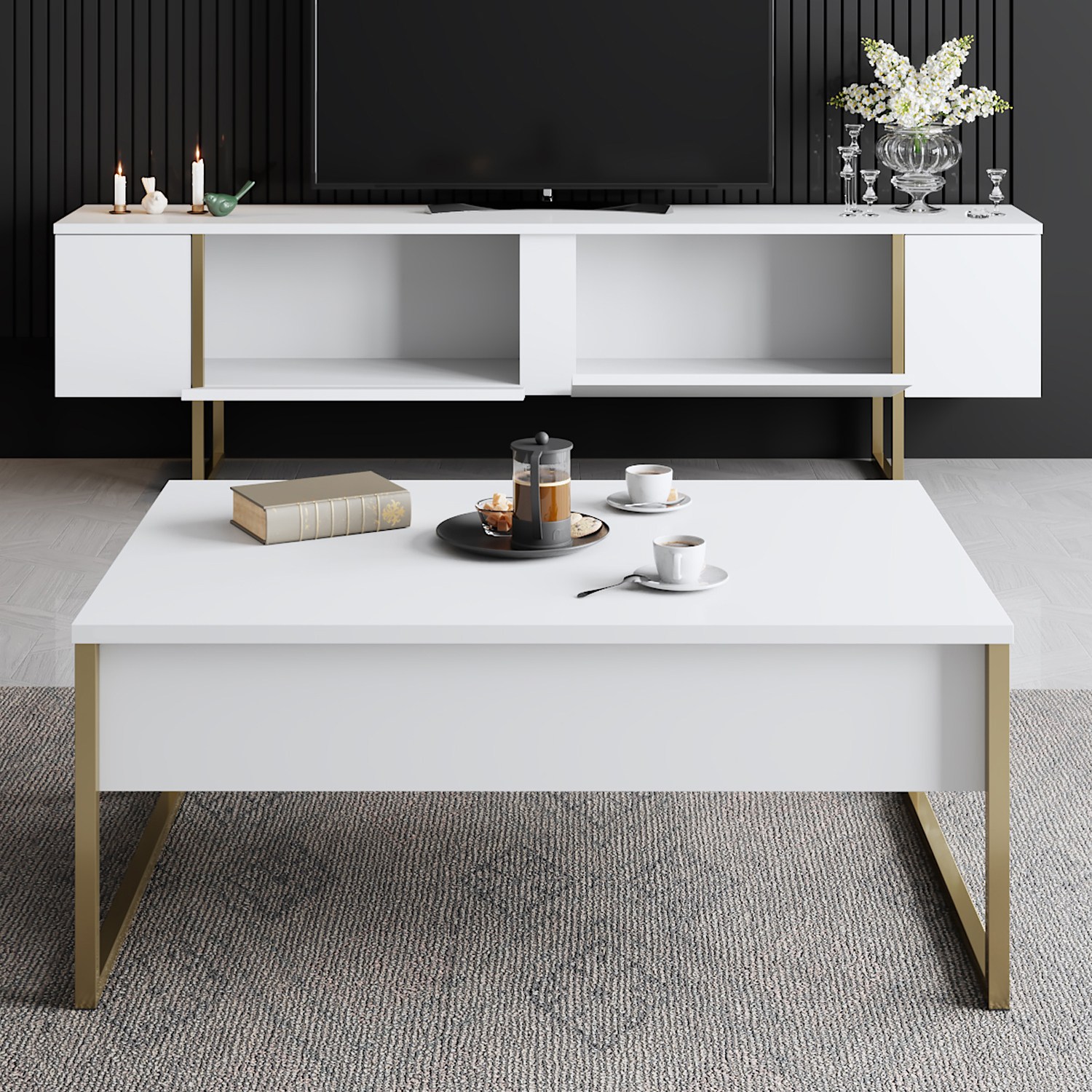 Luxe Konsole Weiß