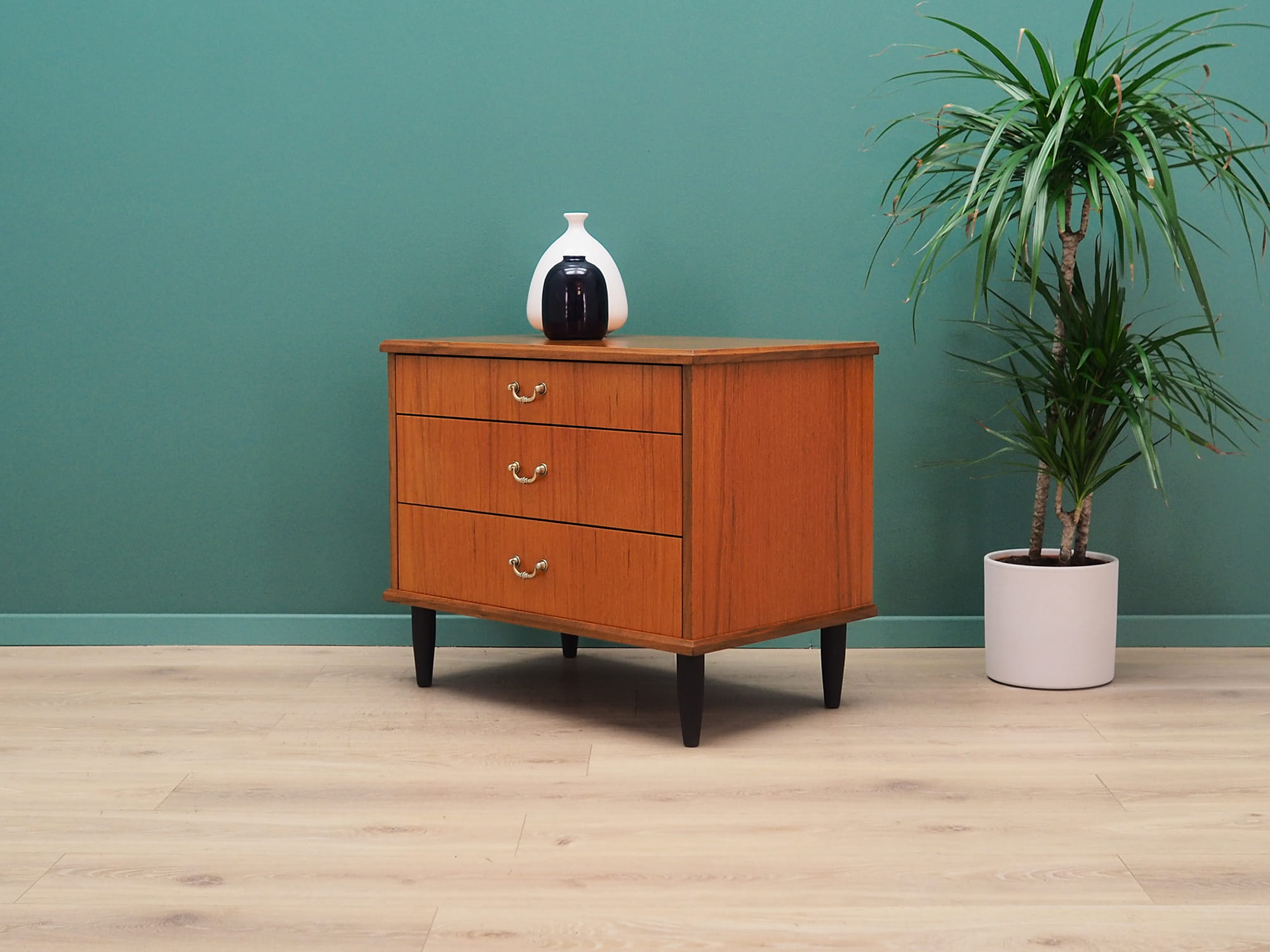 Vintage chest of drawers Teak wood Brown 1960s