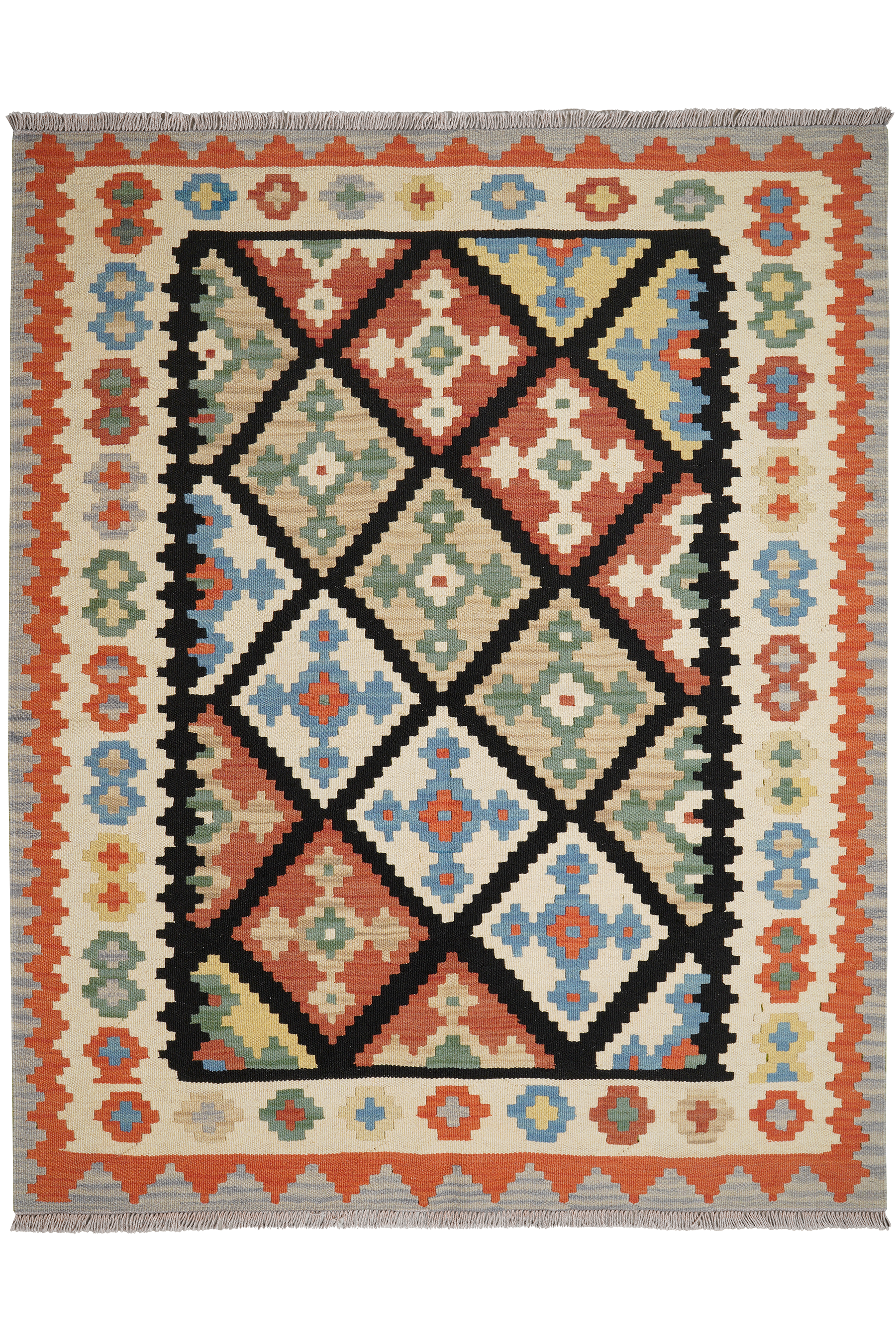 Kelim Gashgai Wool Multicolored