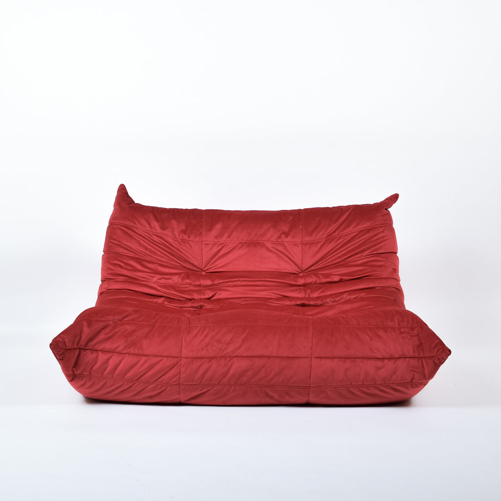 Togo Sofa 2-Sitzer Samt Rot