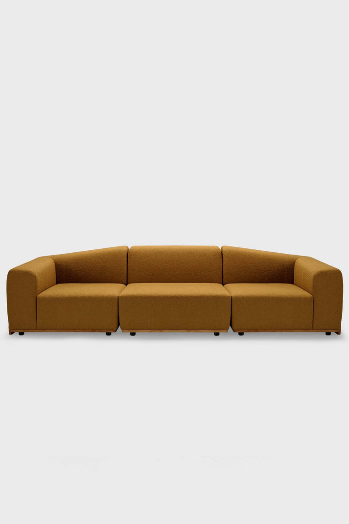 Modular 3-seater sofa mustard yellow