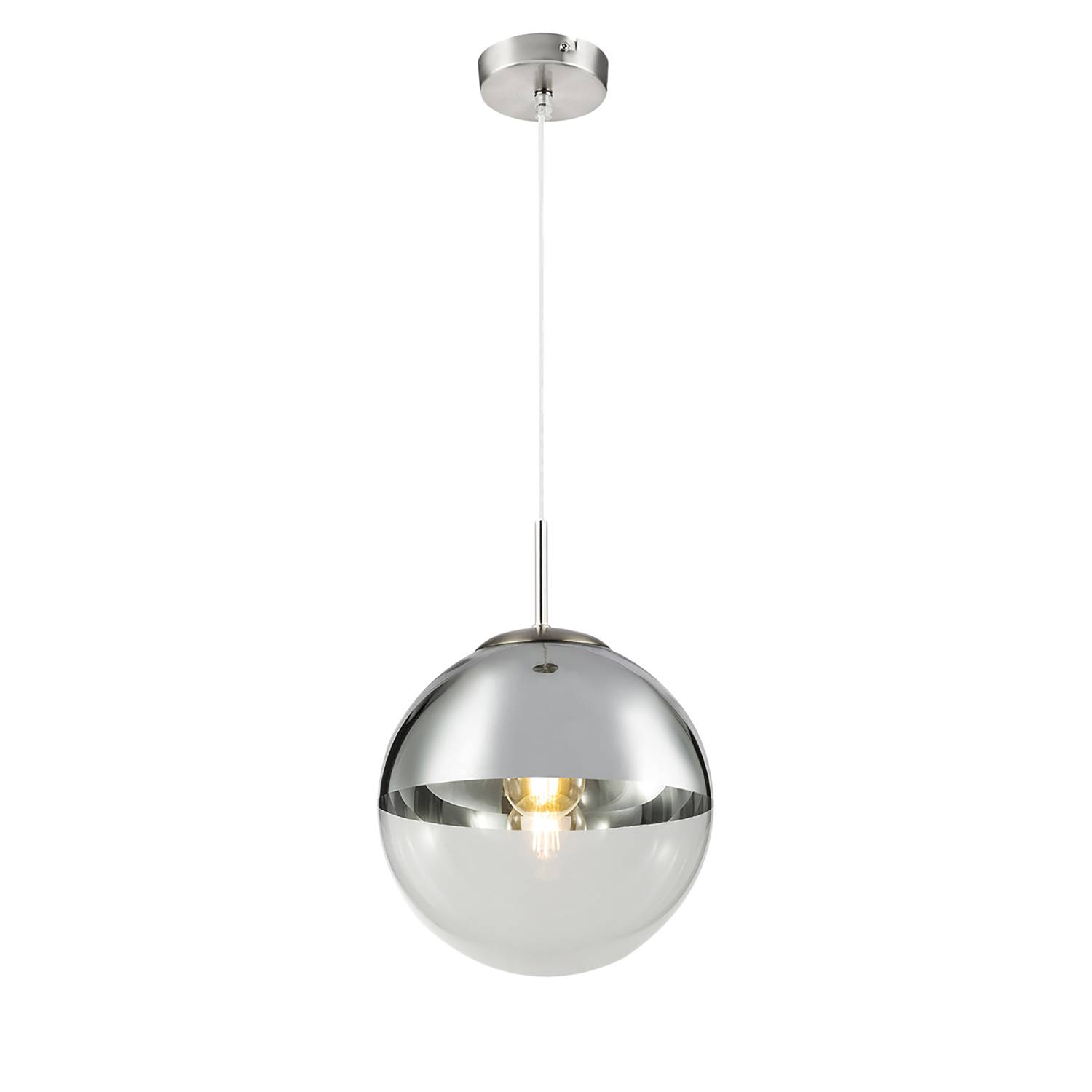 Varus I Pendelleuchte Glas Eisen 1-flammig 25cm
