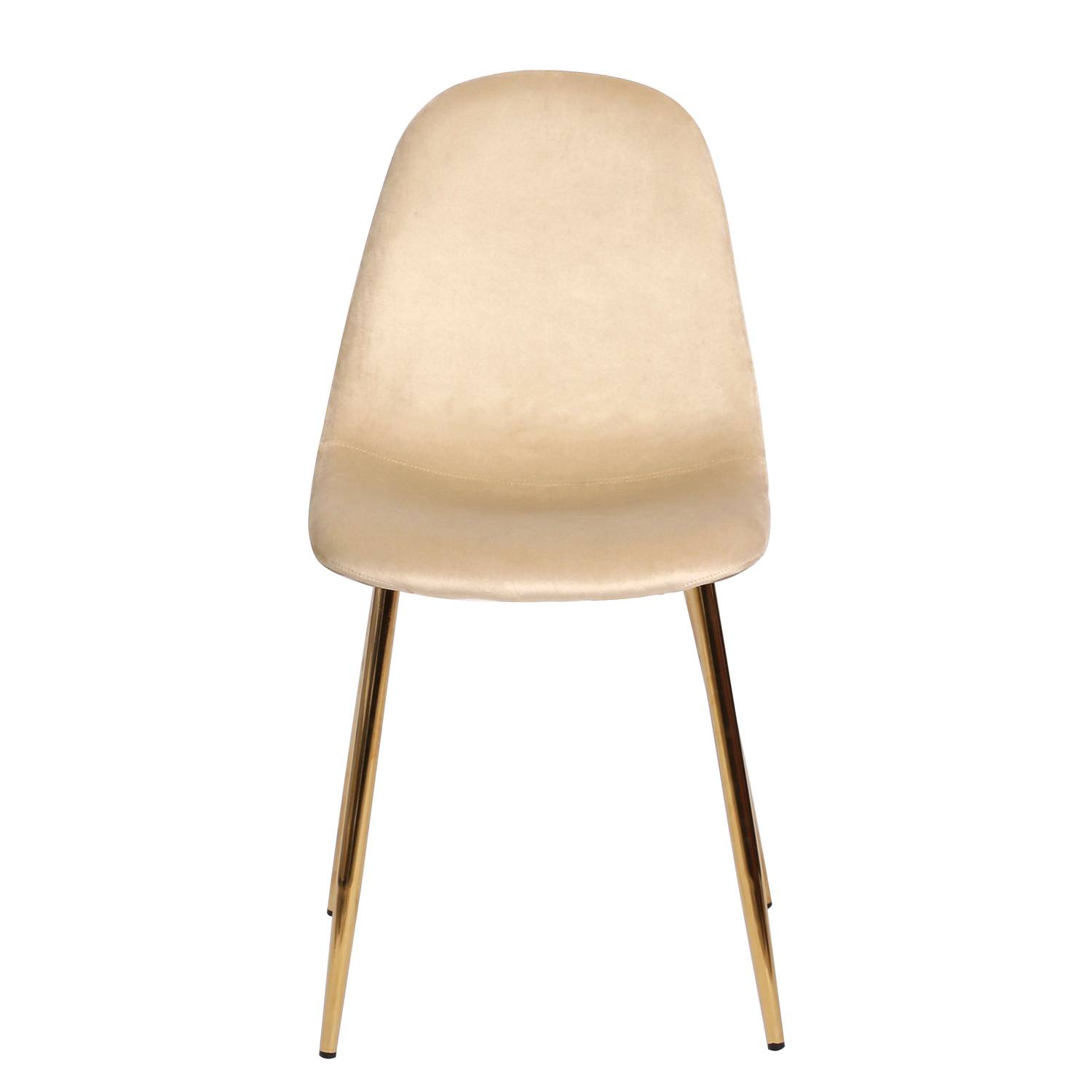 2x Esszimmerstuhl Yoyce II Samt Tiru Beige