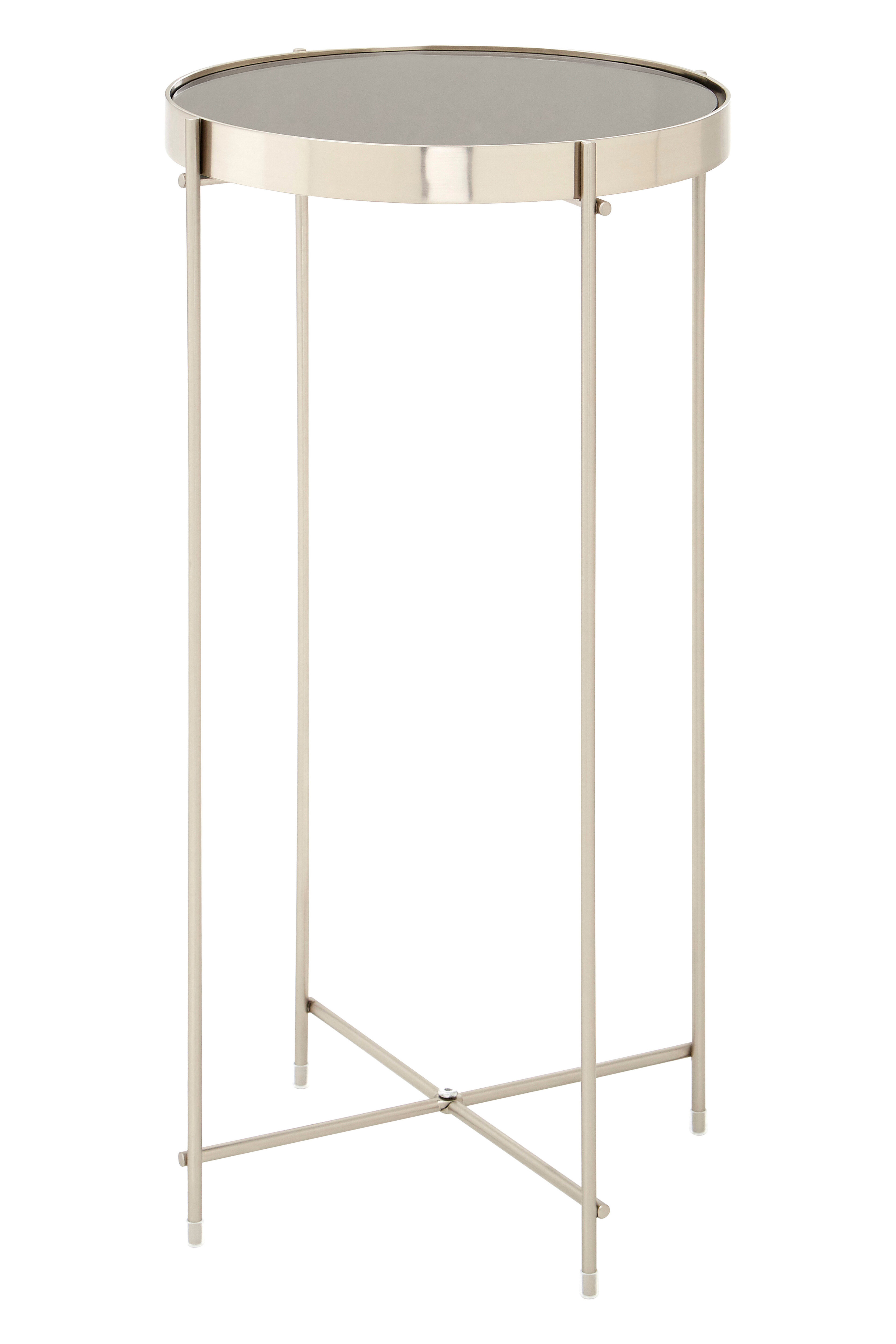 Allure Grey Mirror Hoher Beistelltisch

