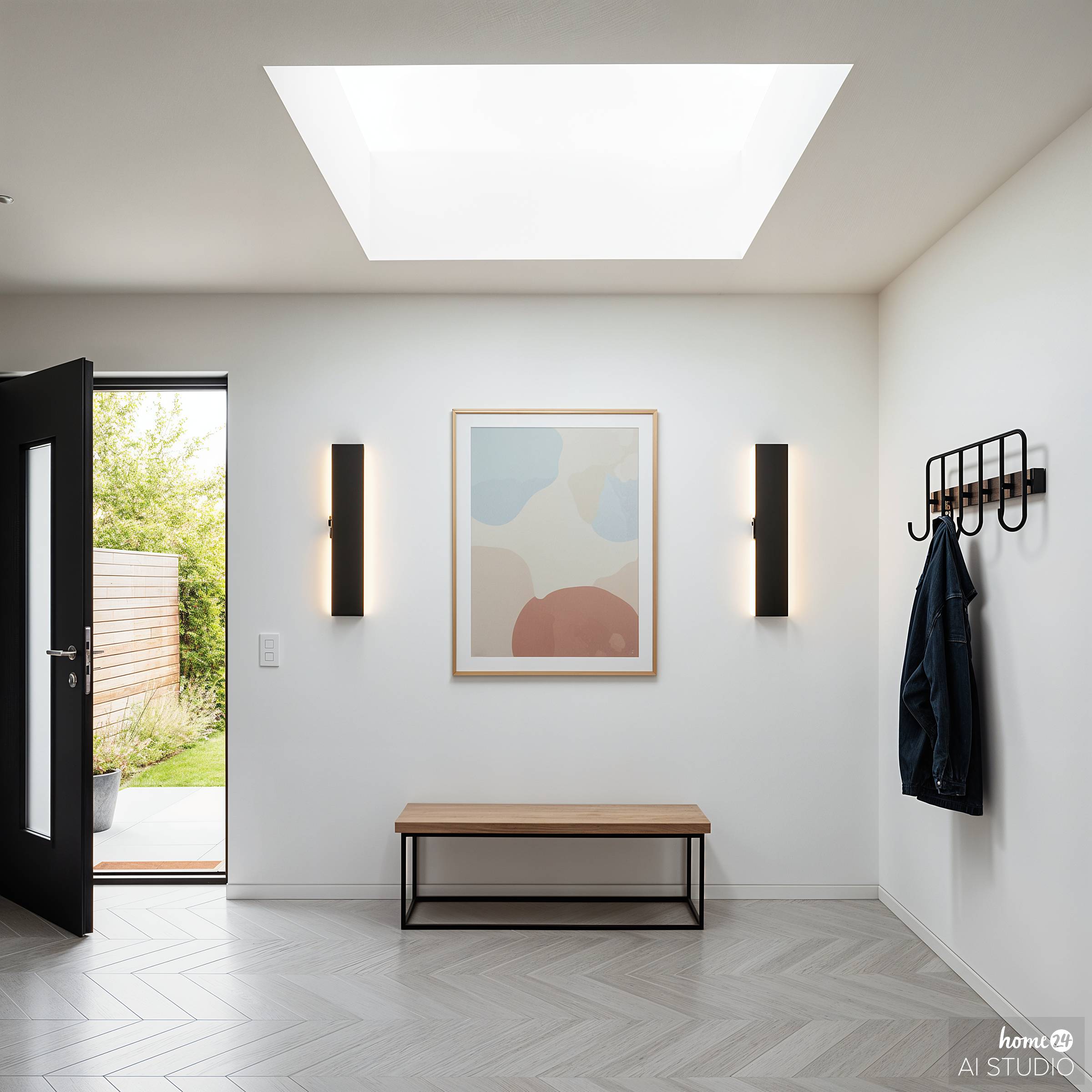 Krim Rechargeable Wall Light Dimmable incl. Remote Control Black