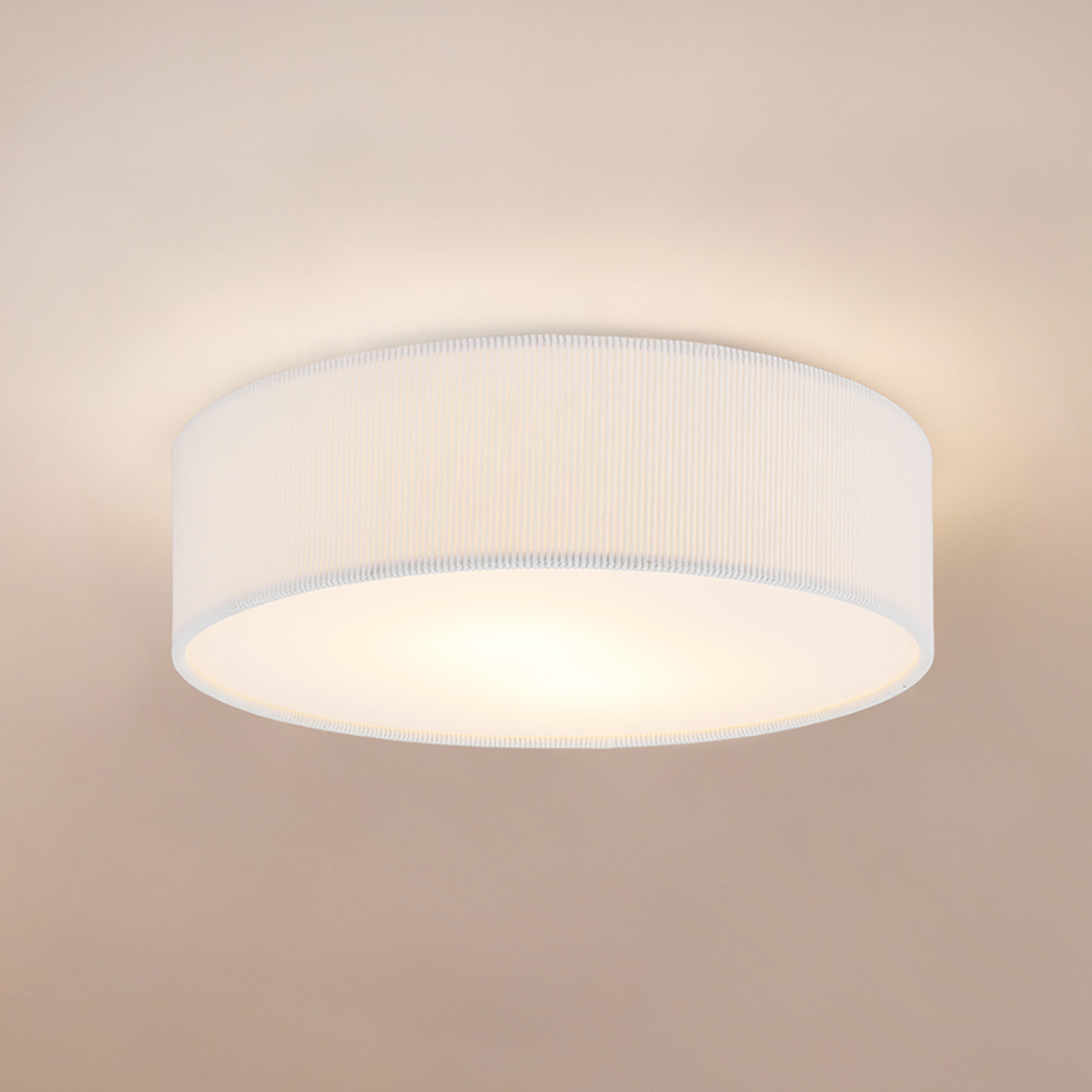 Berby Deckenleuchte 2-flammig Gusseisen Samt Beige 