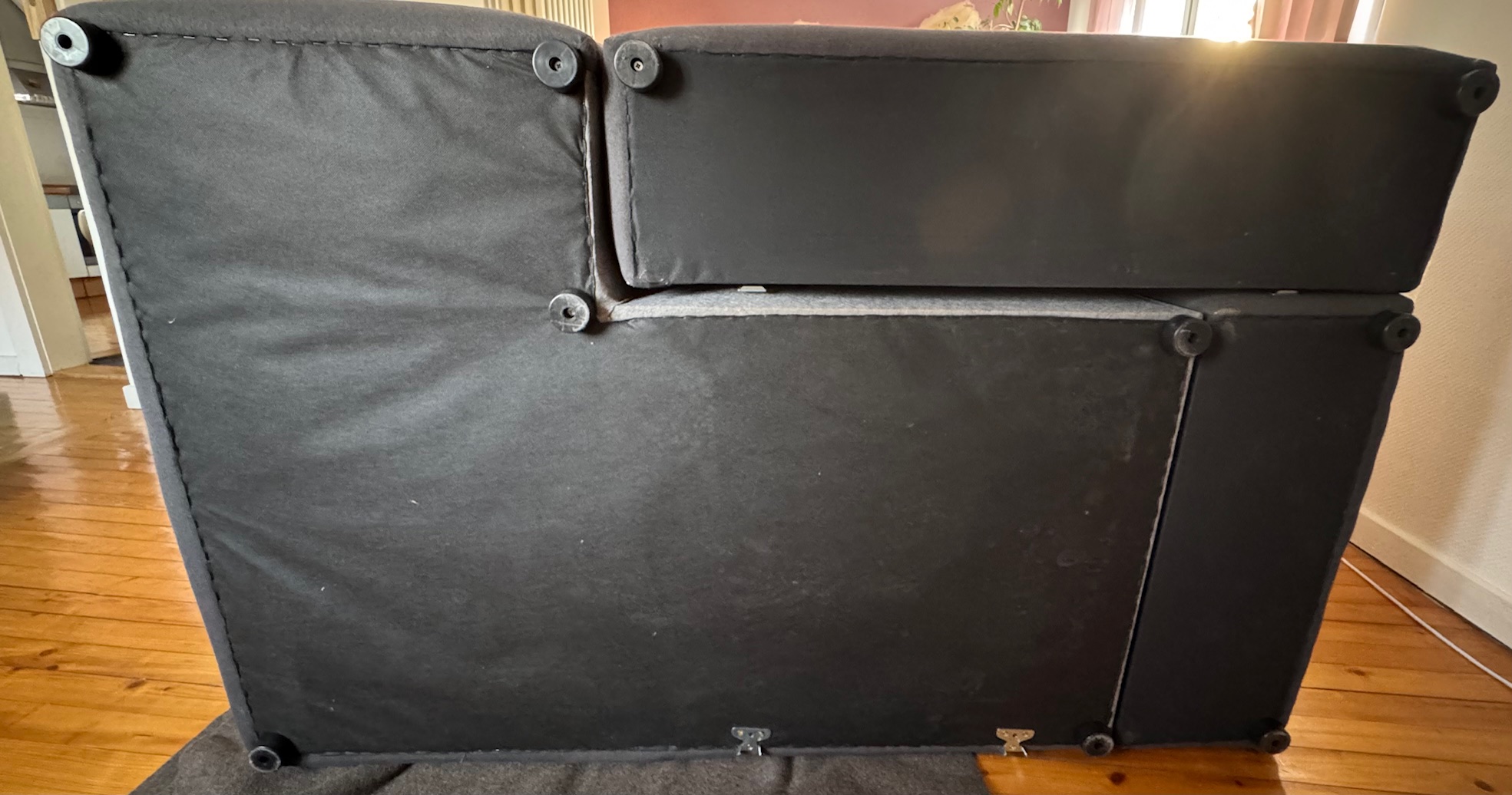 PYLLOW Ecksofa dunkelgrau - Polsterecke