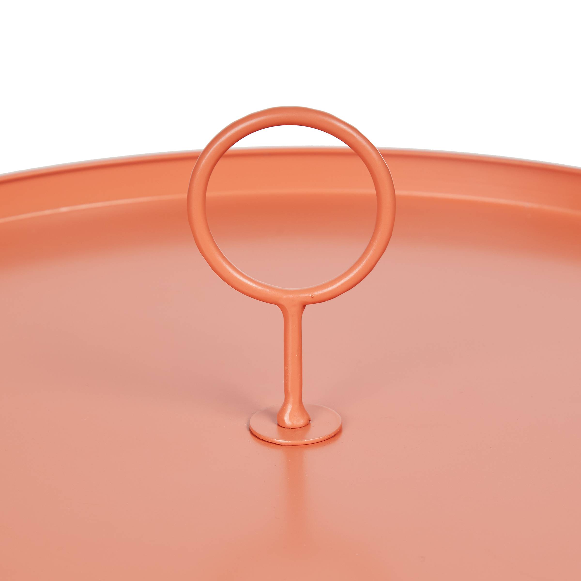 PORTER Beistelltisch mit Griff Stahl Orange