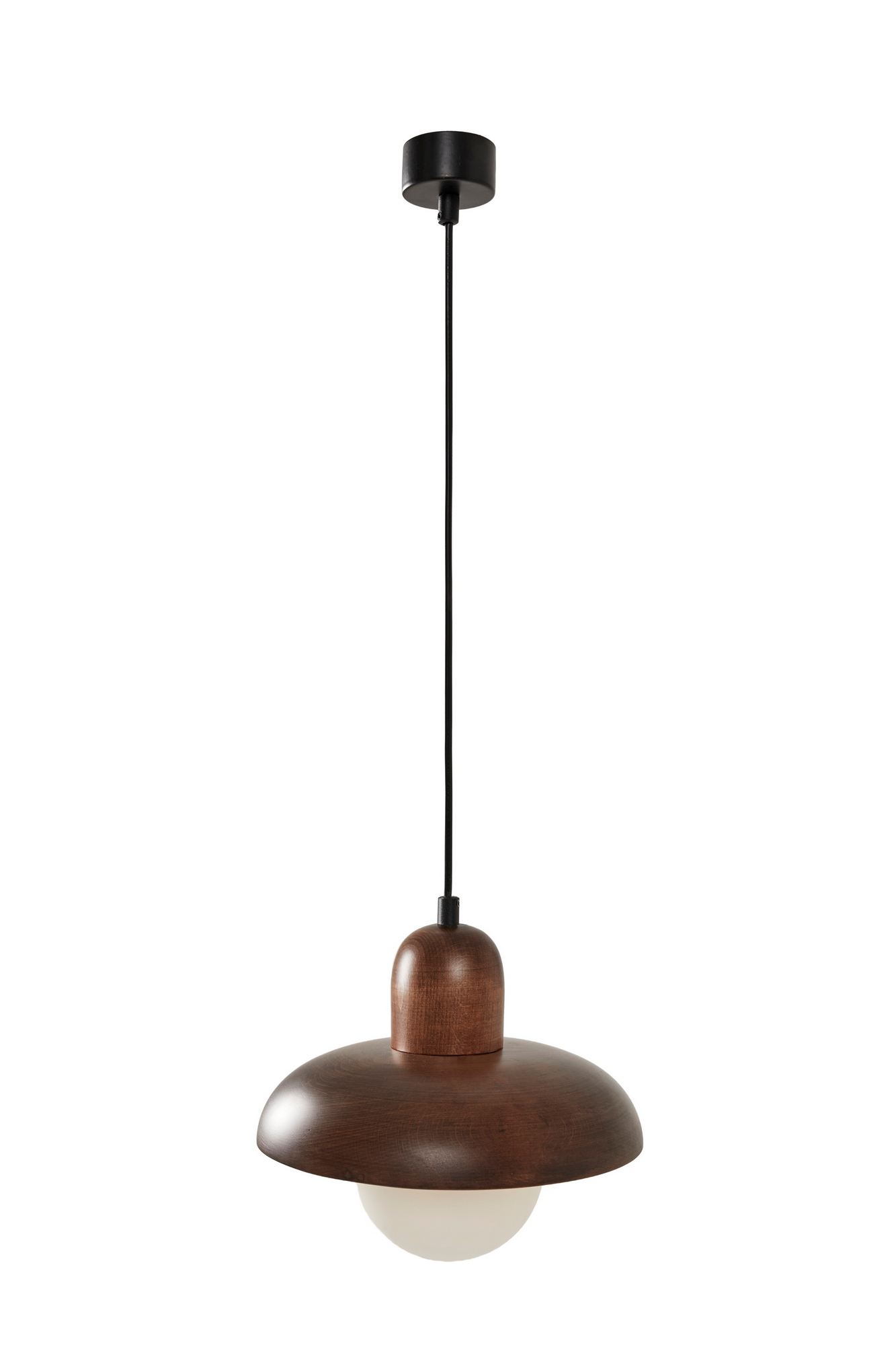 Hand Pendant Light Walnut Wood Brown