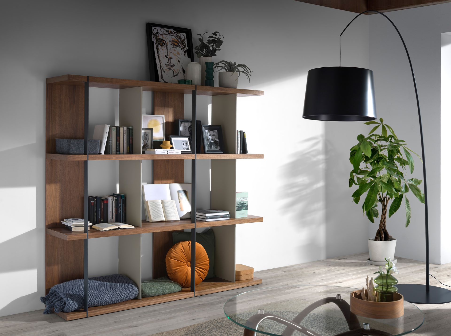 Stehlampe Stahl Schwarz