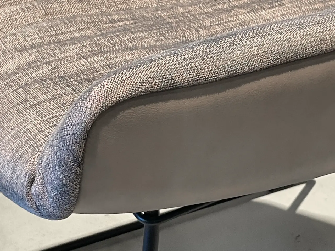 Leya Armchair Low Chair Textile Leather Sahara Stone