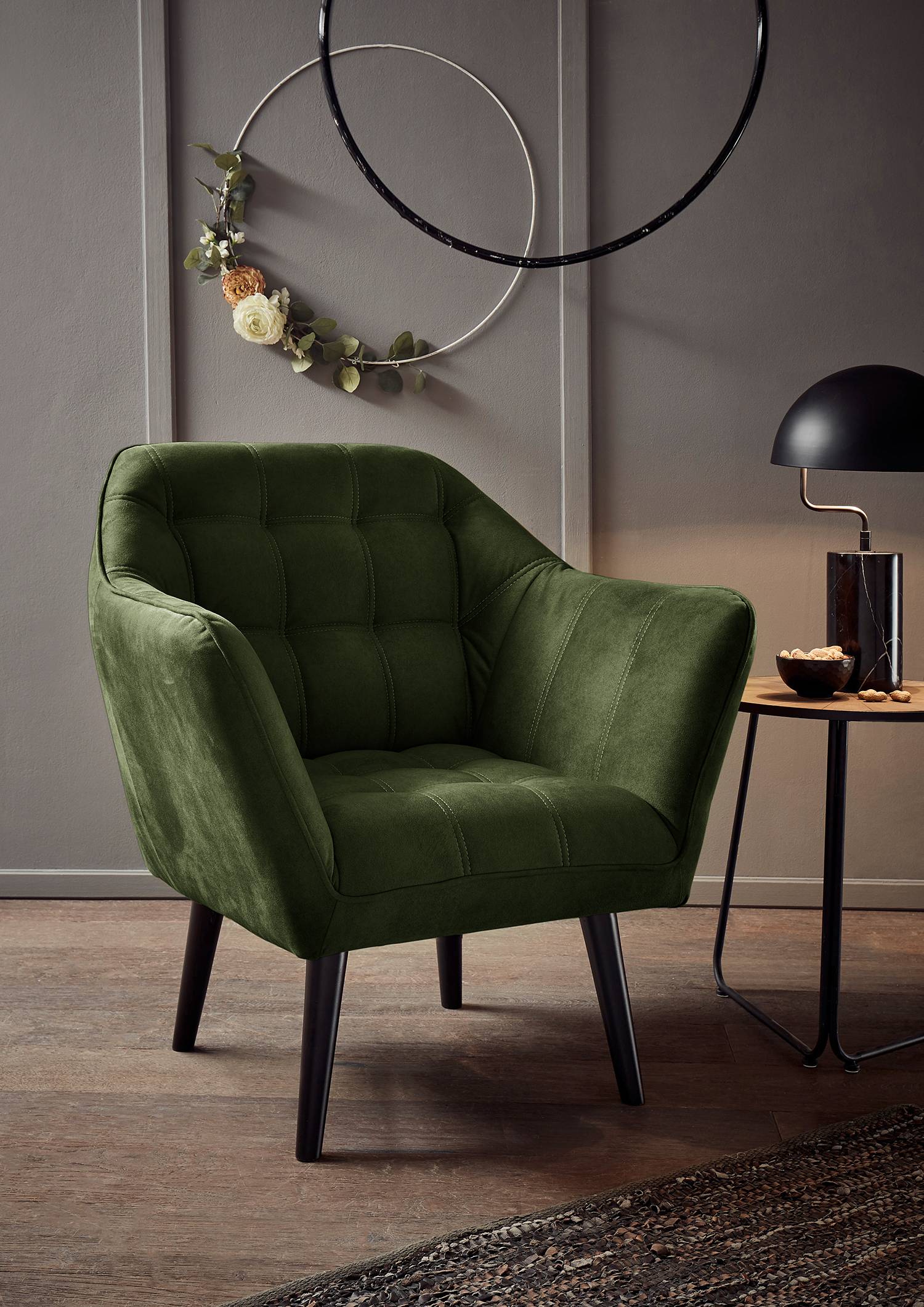Armchair Stairville Microfiber Valeria Winter Moss