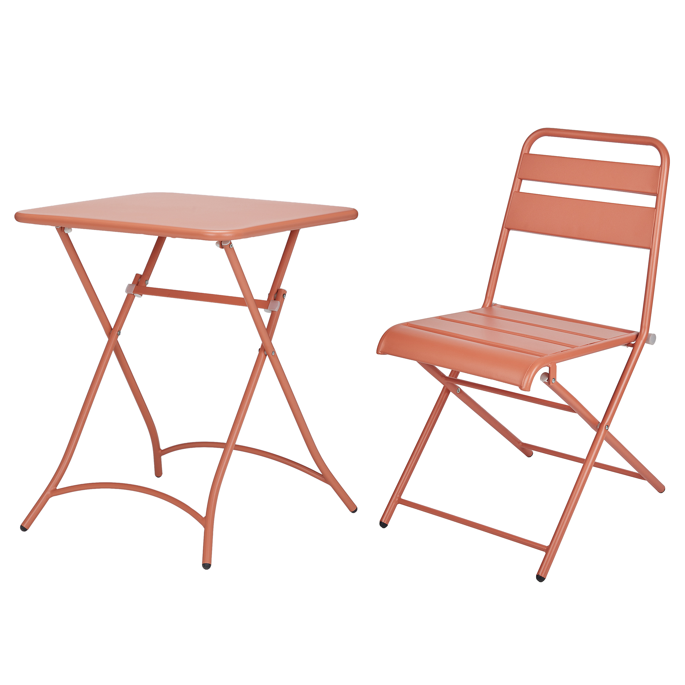 Folding table URBAN ONE steel orange red