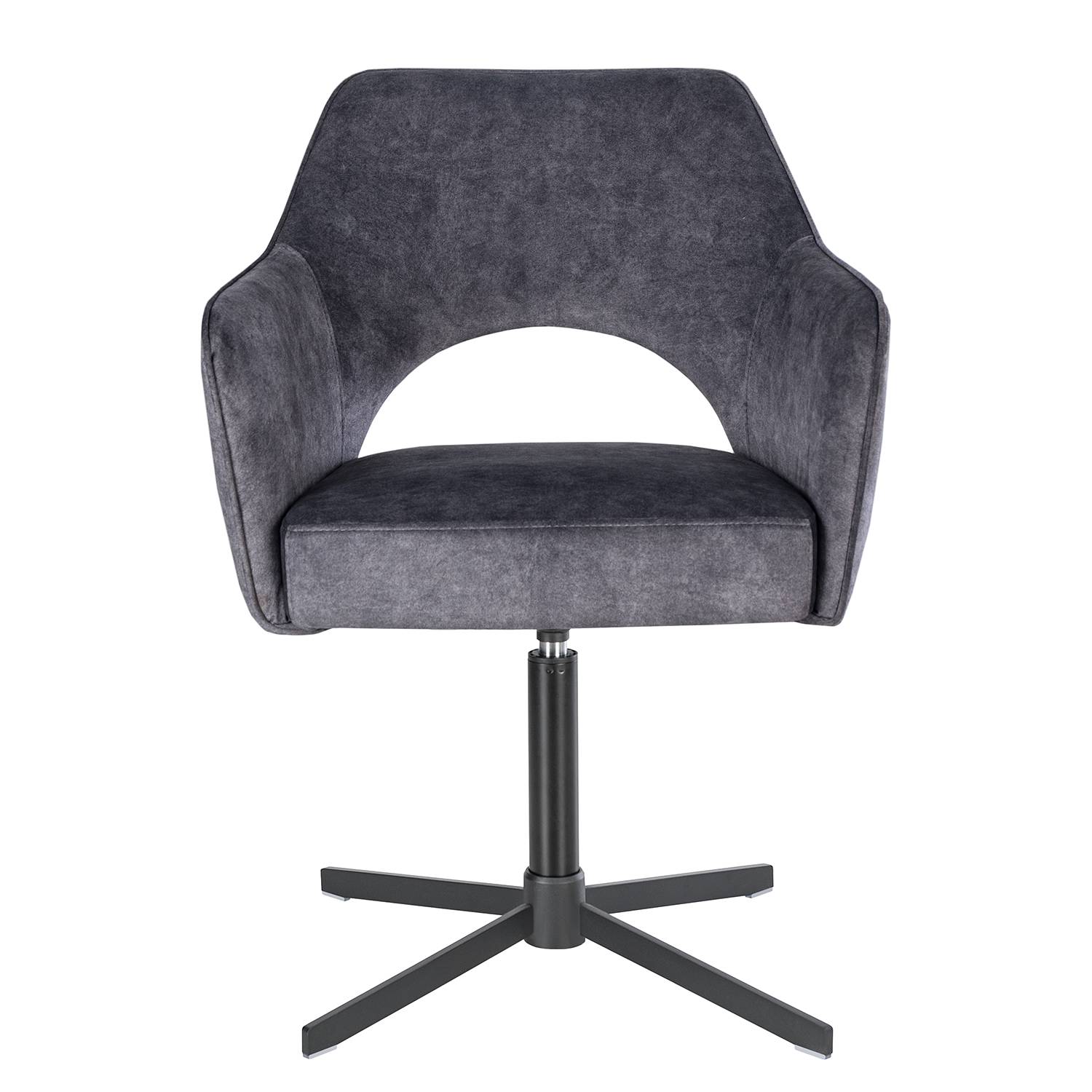 Armchair Yellville TypeA Swivel Microfiber Anthracite