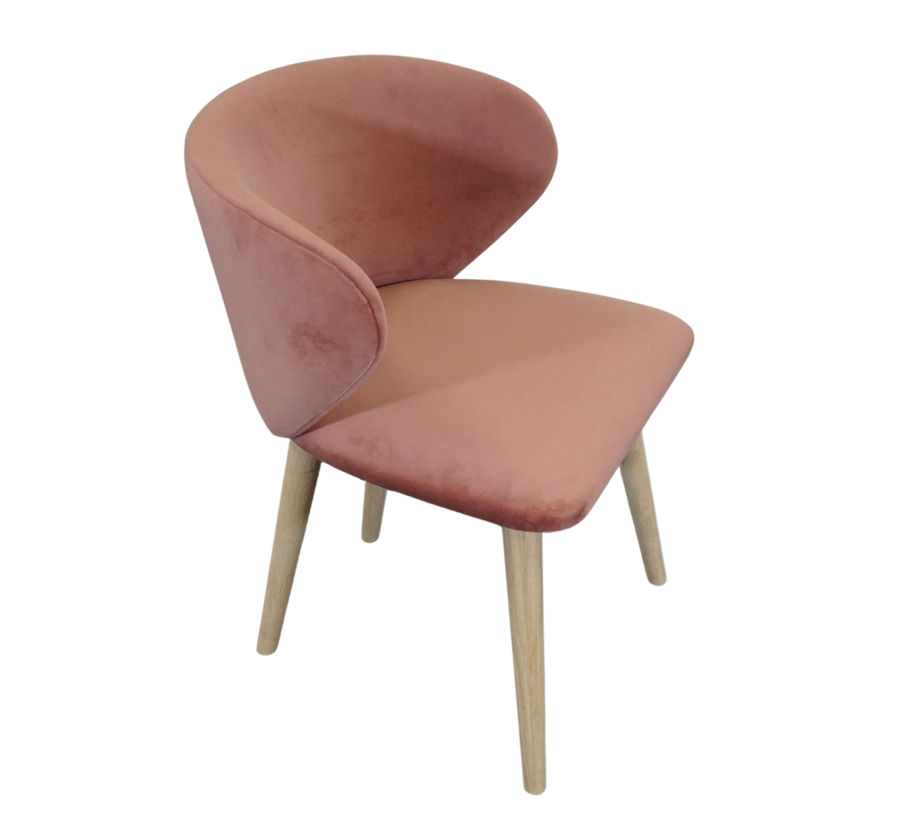 Ellie Esszimmerstuhl Velour Lux Vintage Rosa
