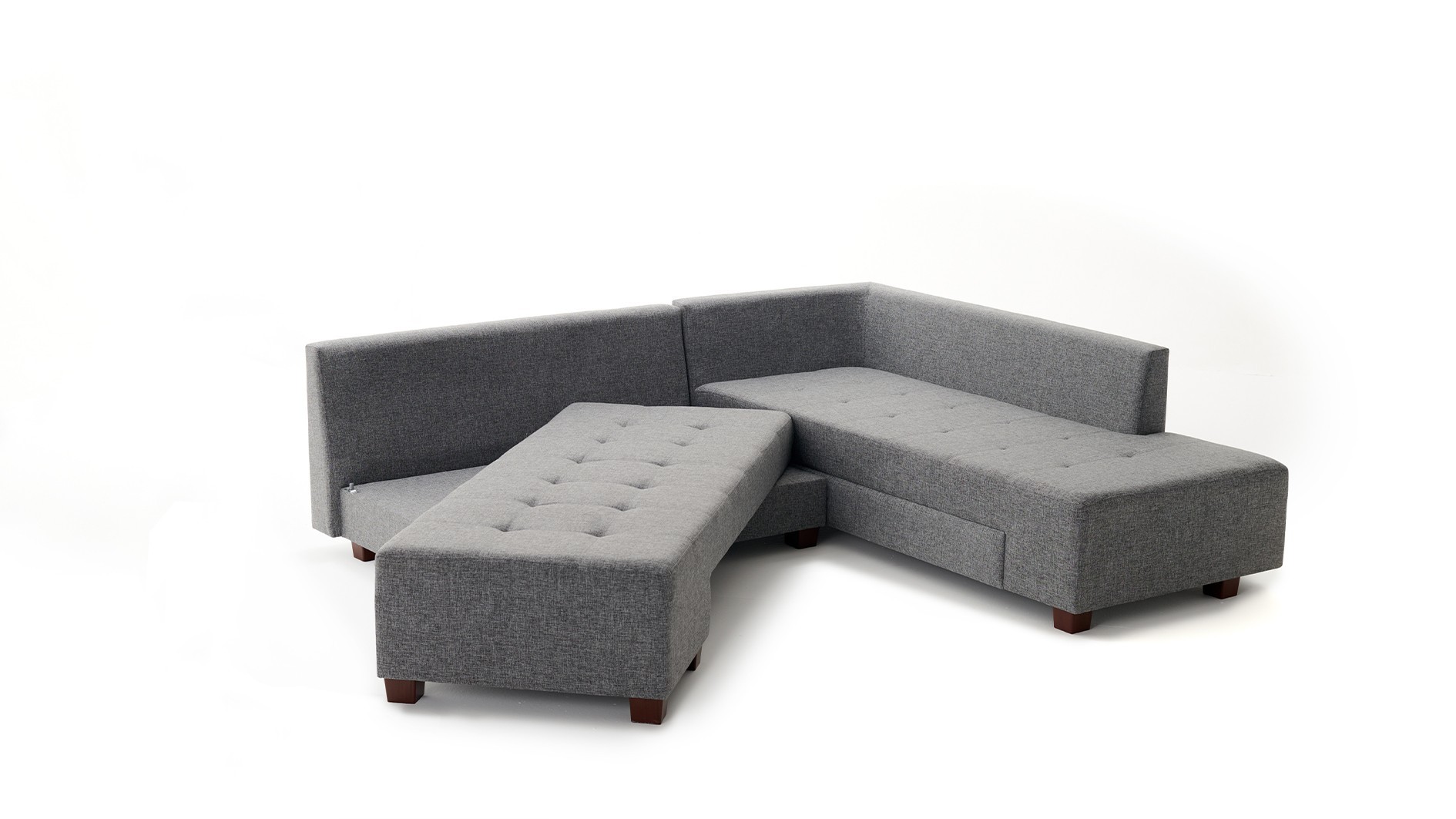 Manama Eckschlafsofa Rechts Grau