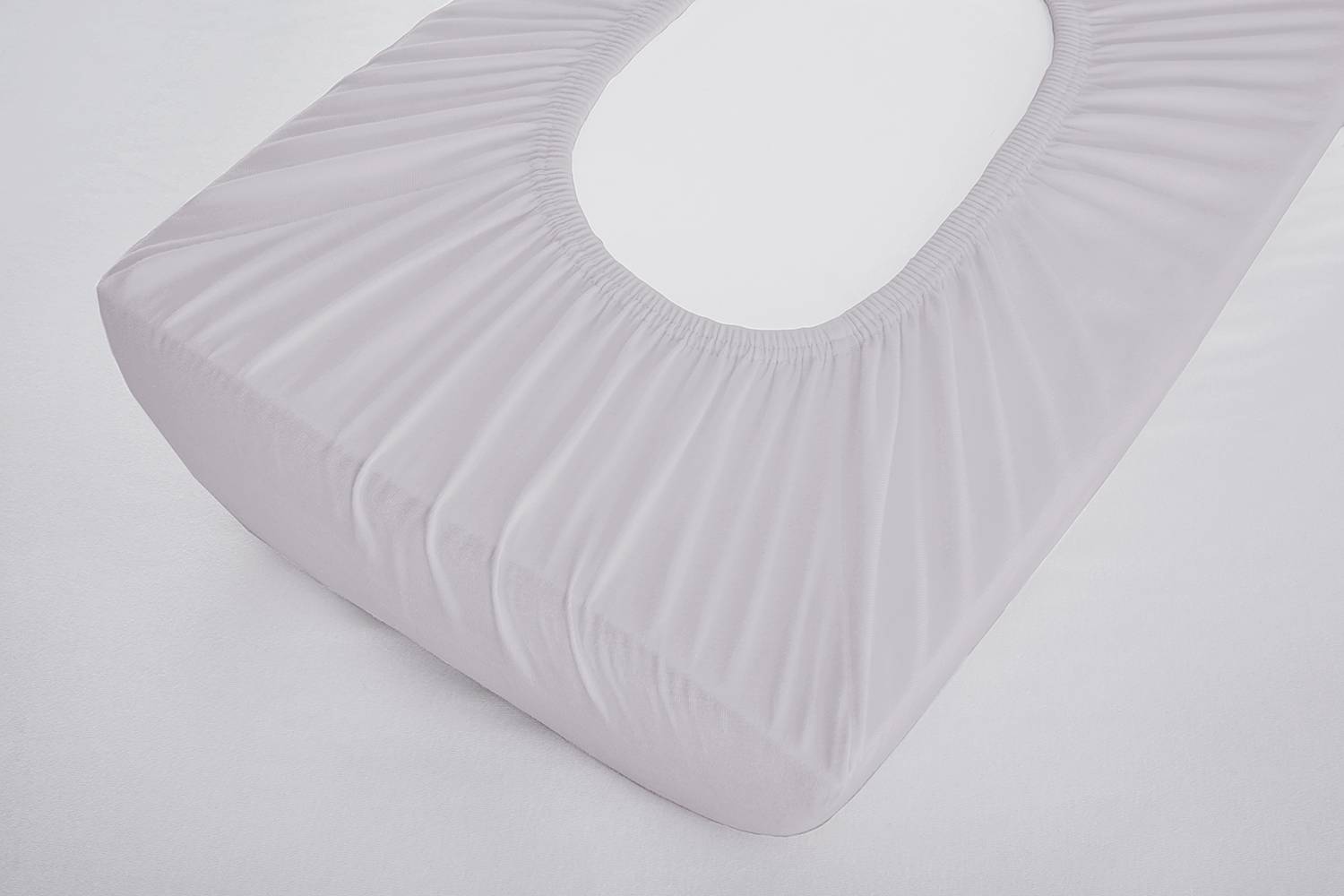 Basti Fitted Pillowcase Cotton Light Grey 58x39cm 