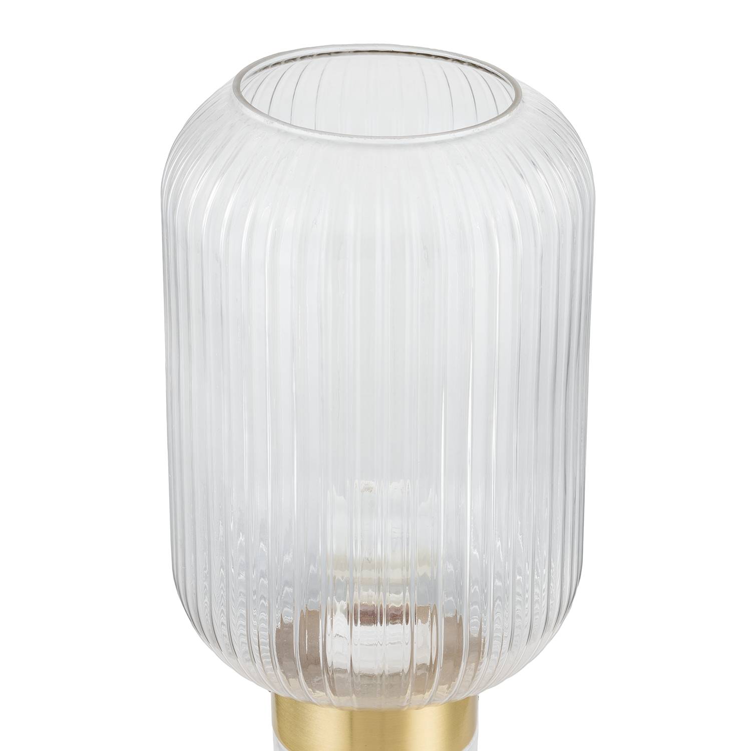 1-Flame Table Lamp Malli Clear Glass Marble