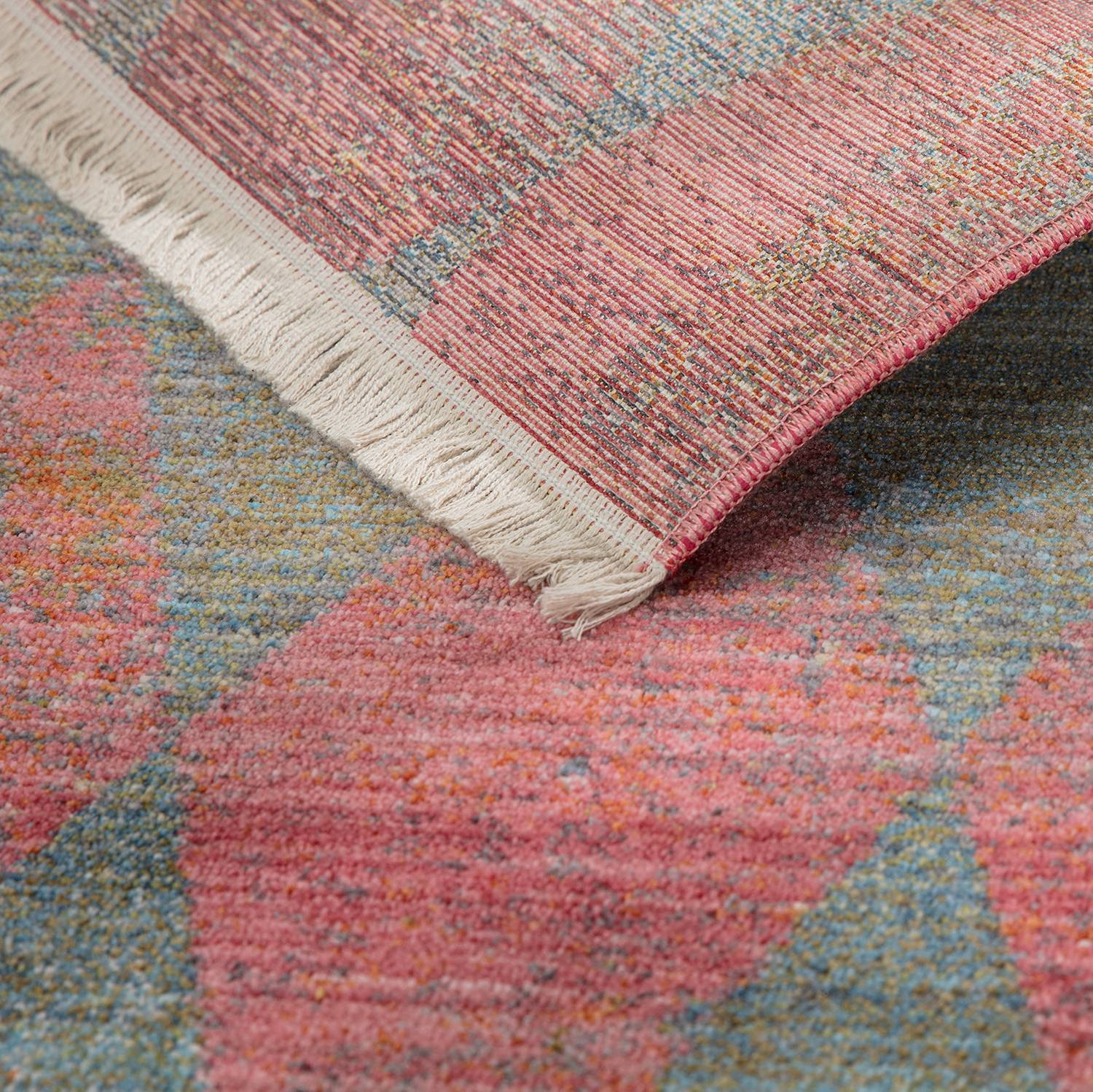 Short pile carpet Mystik X Red Green 70 x 140 cm