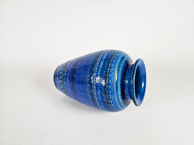 Vintage Rimini Blue Vase Keramik Blau