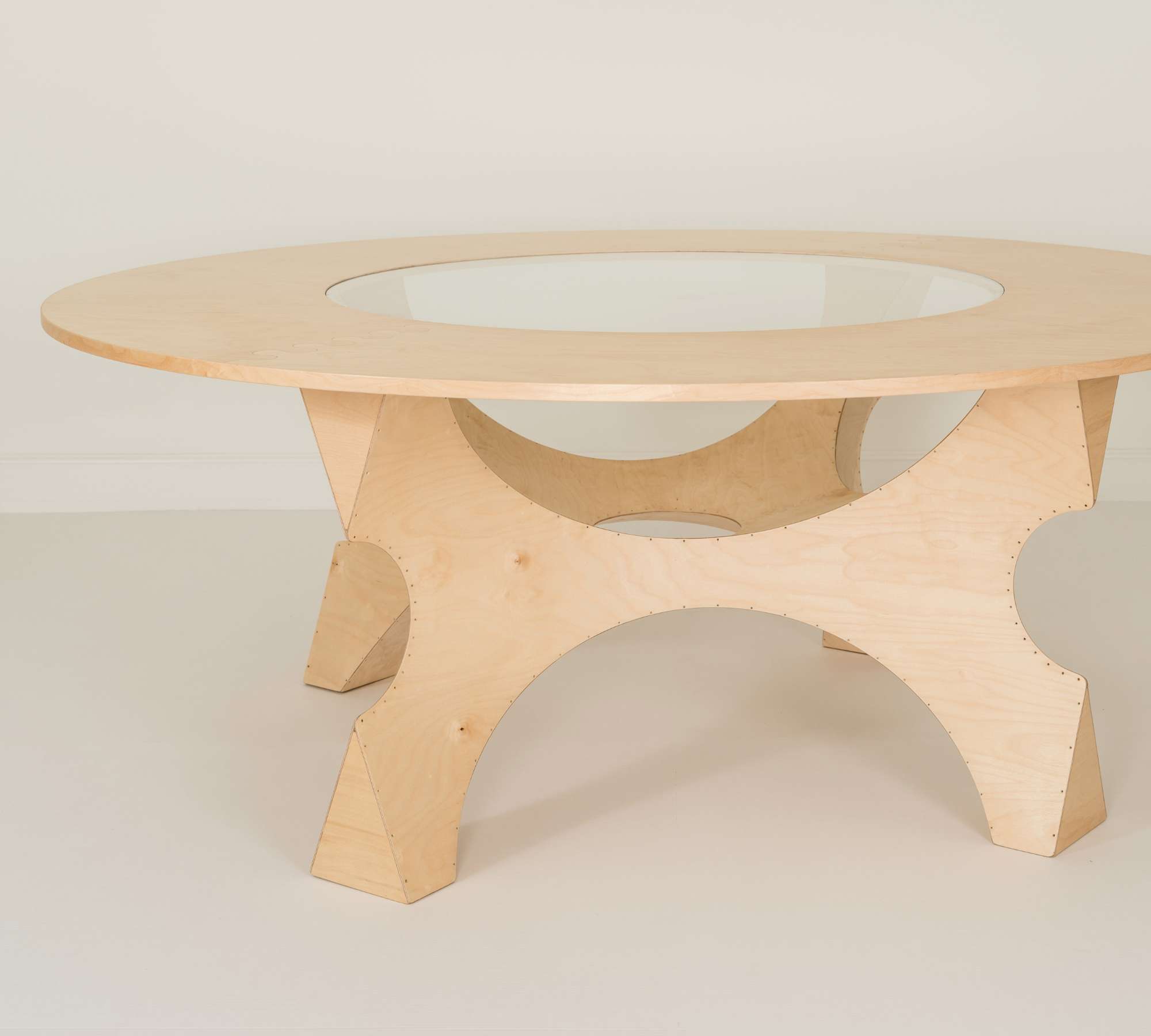 NEMO Table Wood Glass Natural