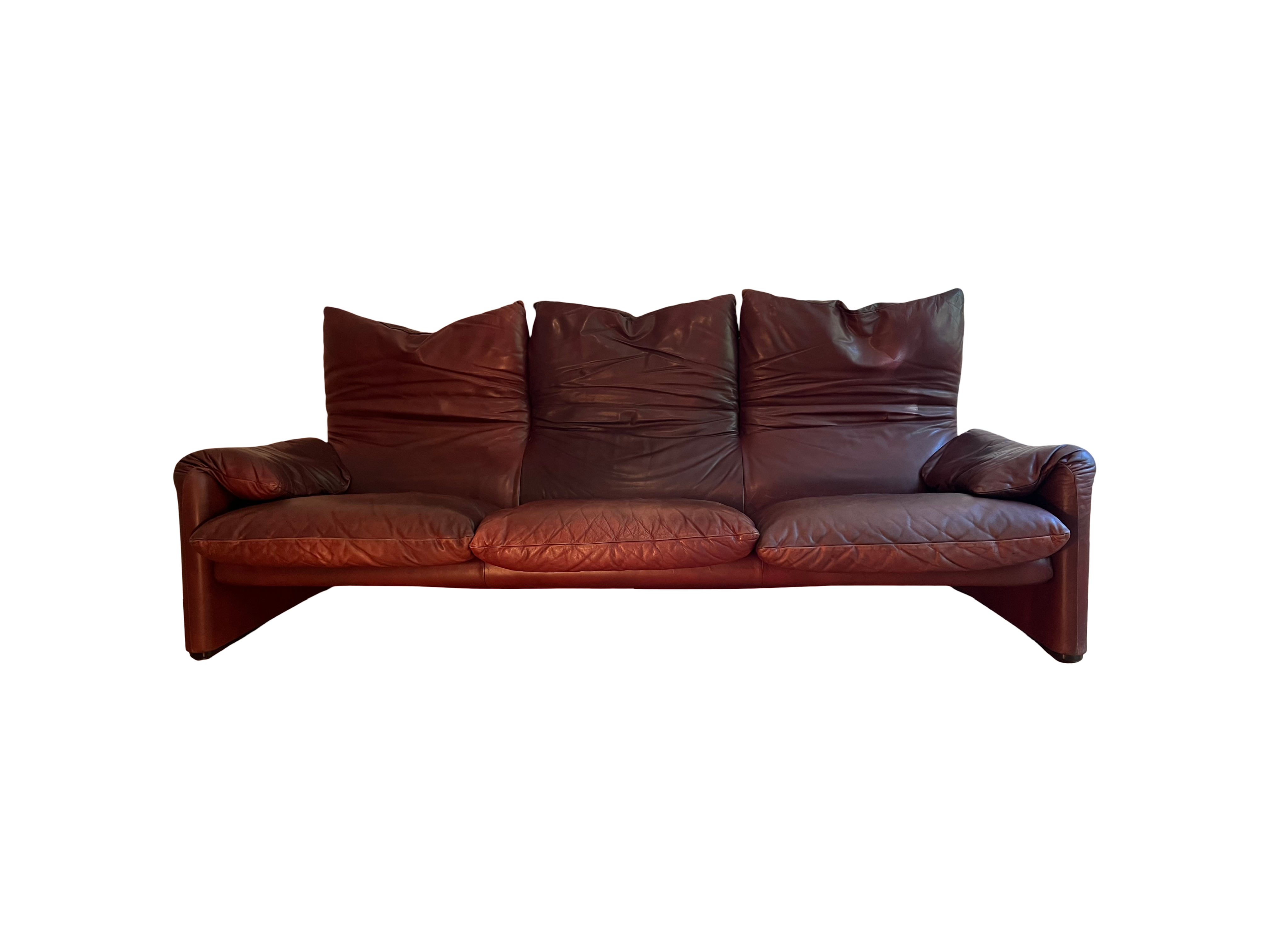 Maralunga 3-Sitzer Sofa Leder