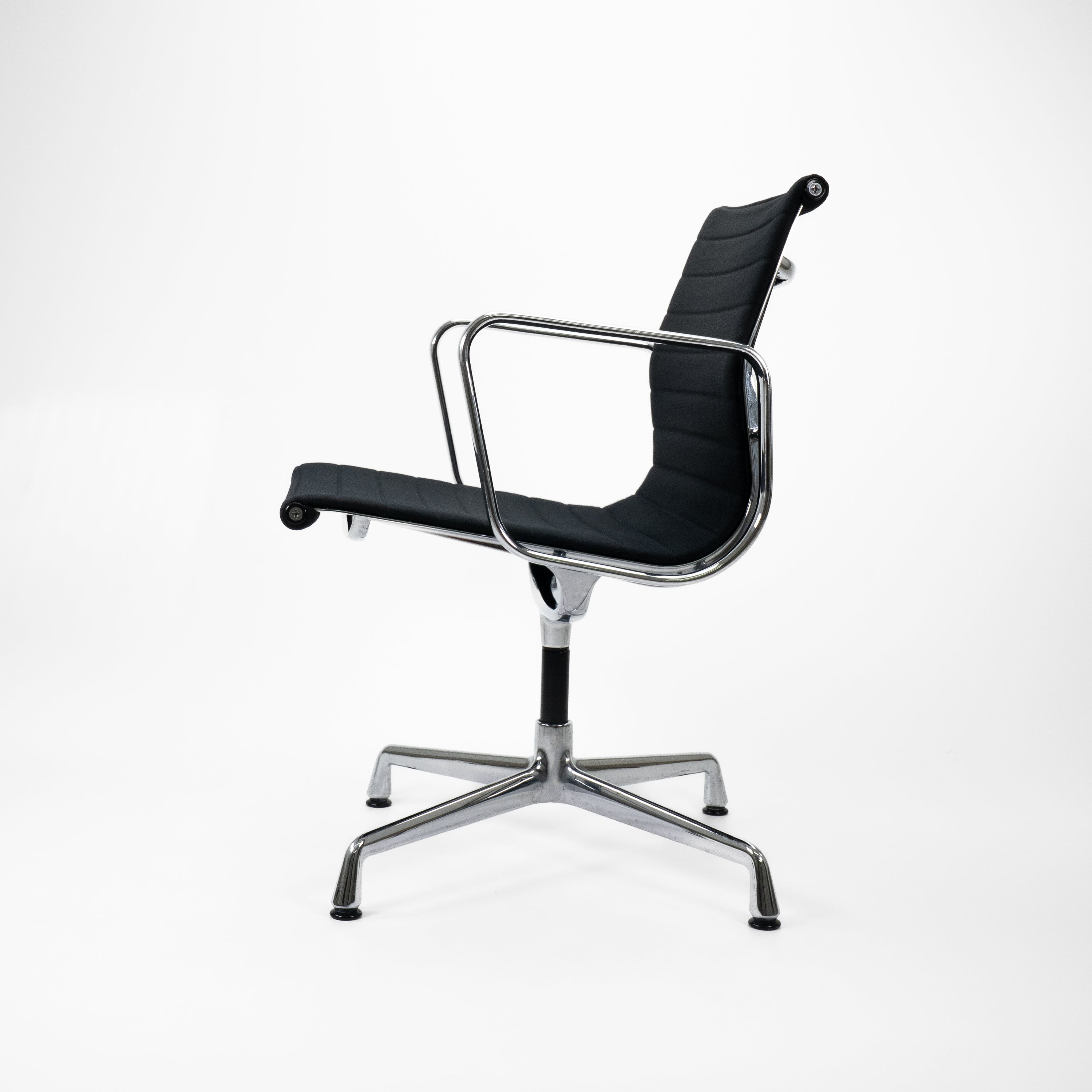 EA108 Bürosessel Chrom Hopsack Schwarz