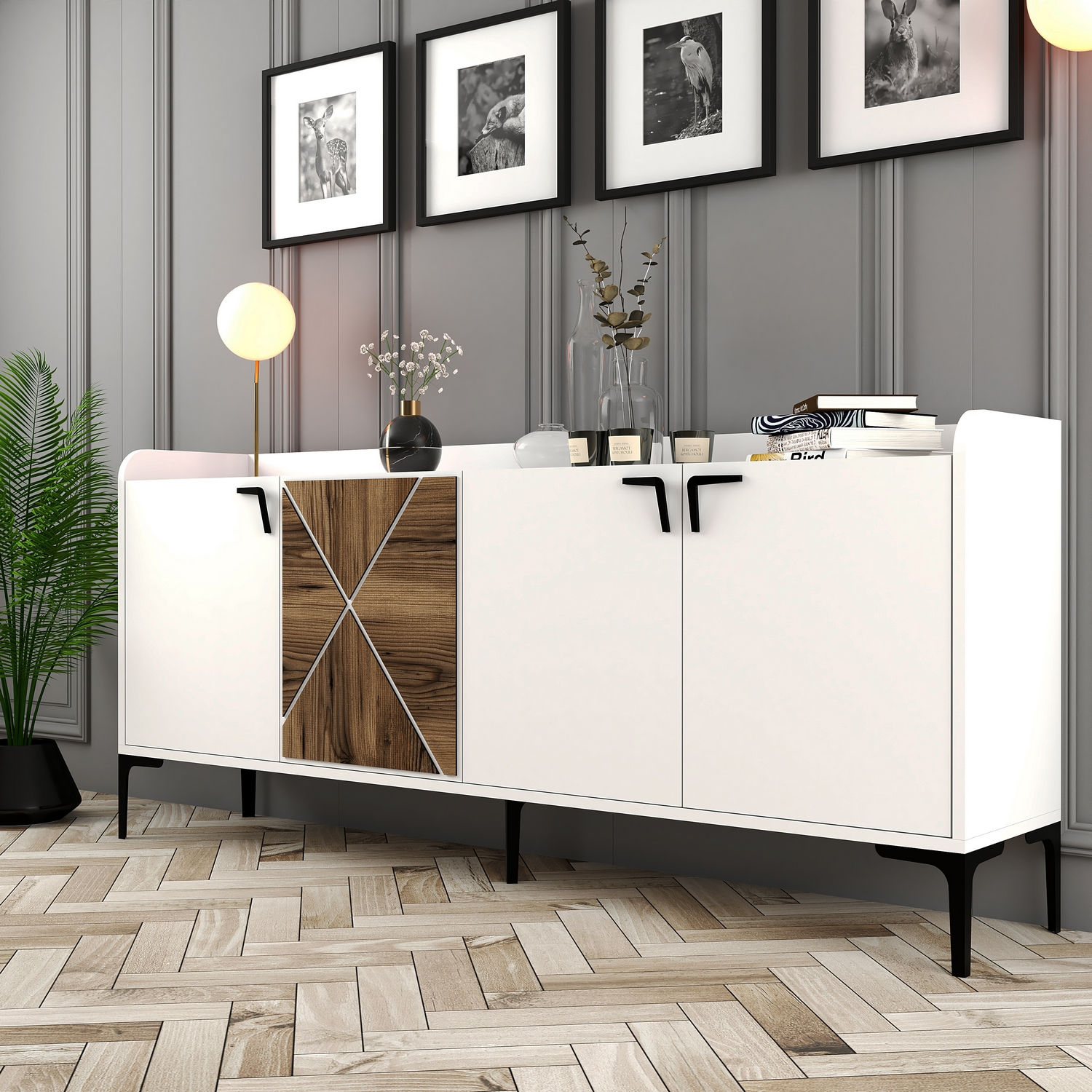 Venedik Credenza Bianco