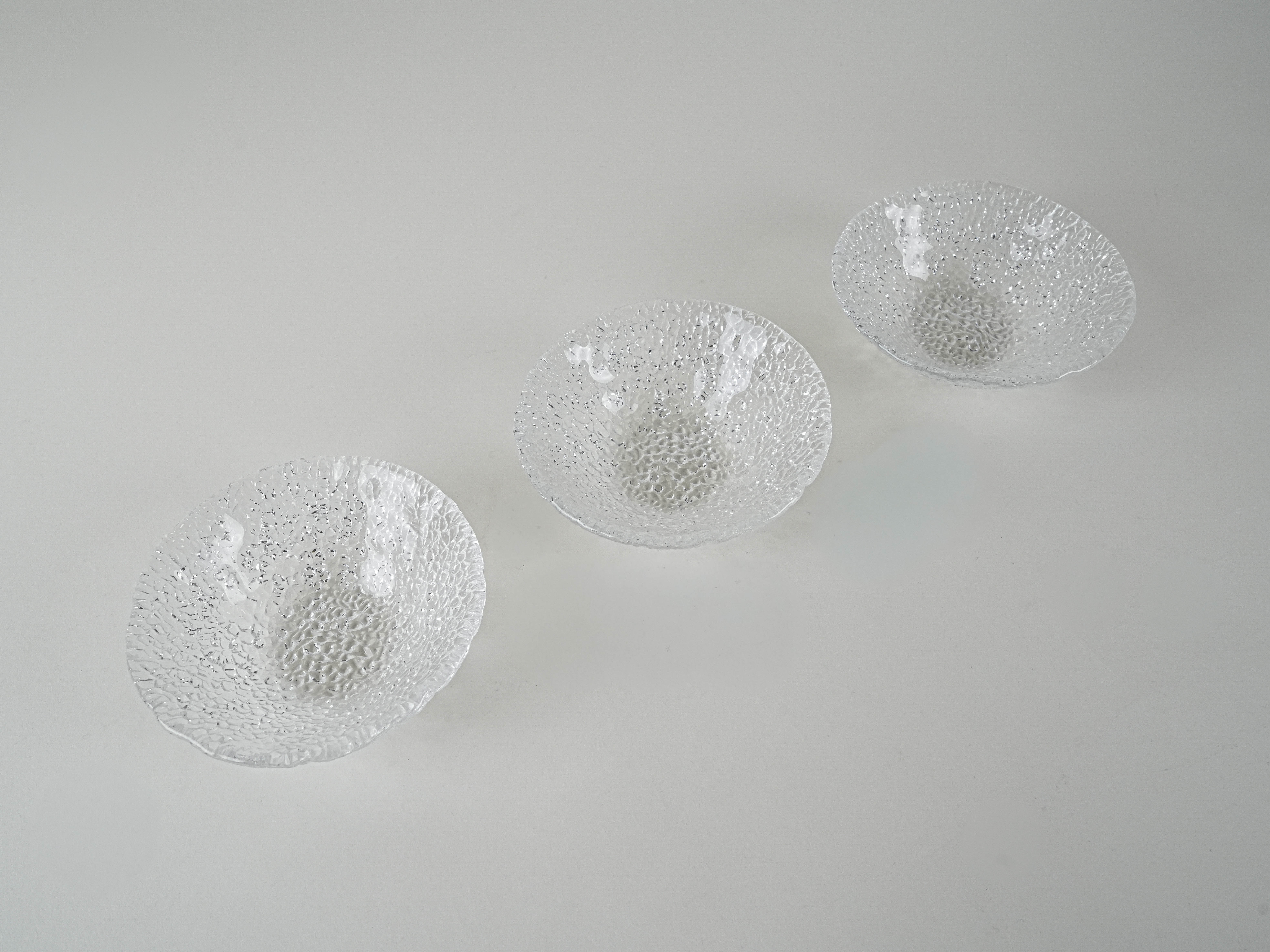 Glasschalen-Set Transparent 1970er Jahre