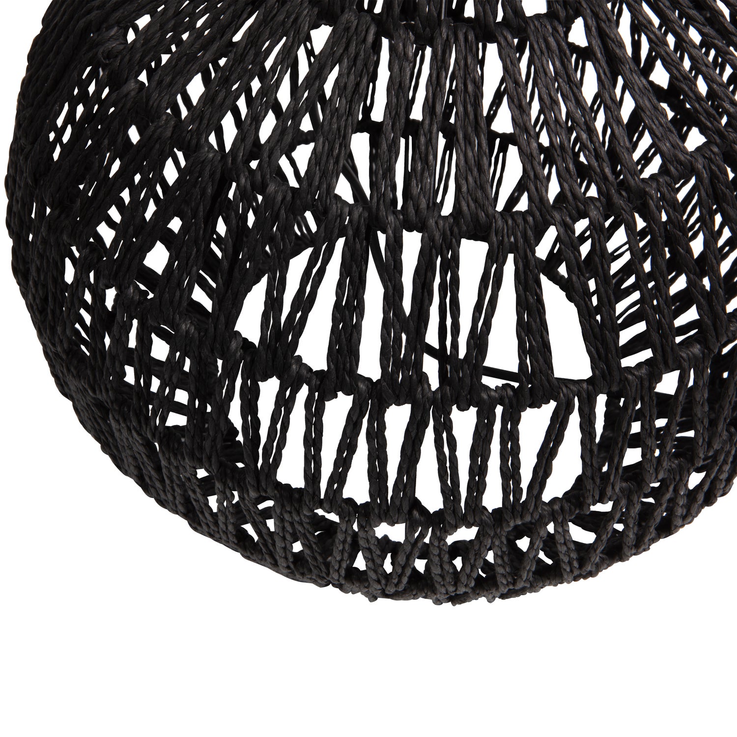 MACY Tischlampenfuß Rattanoptik Schwarz