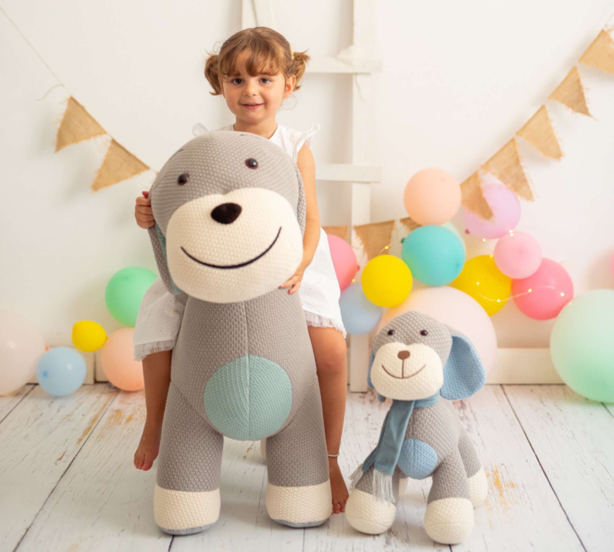 Cocker Maxi plush toy cotton wood grey
