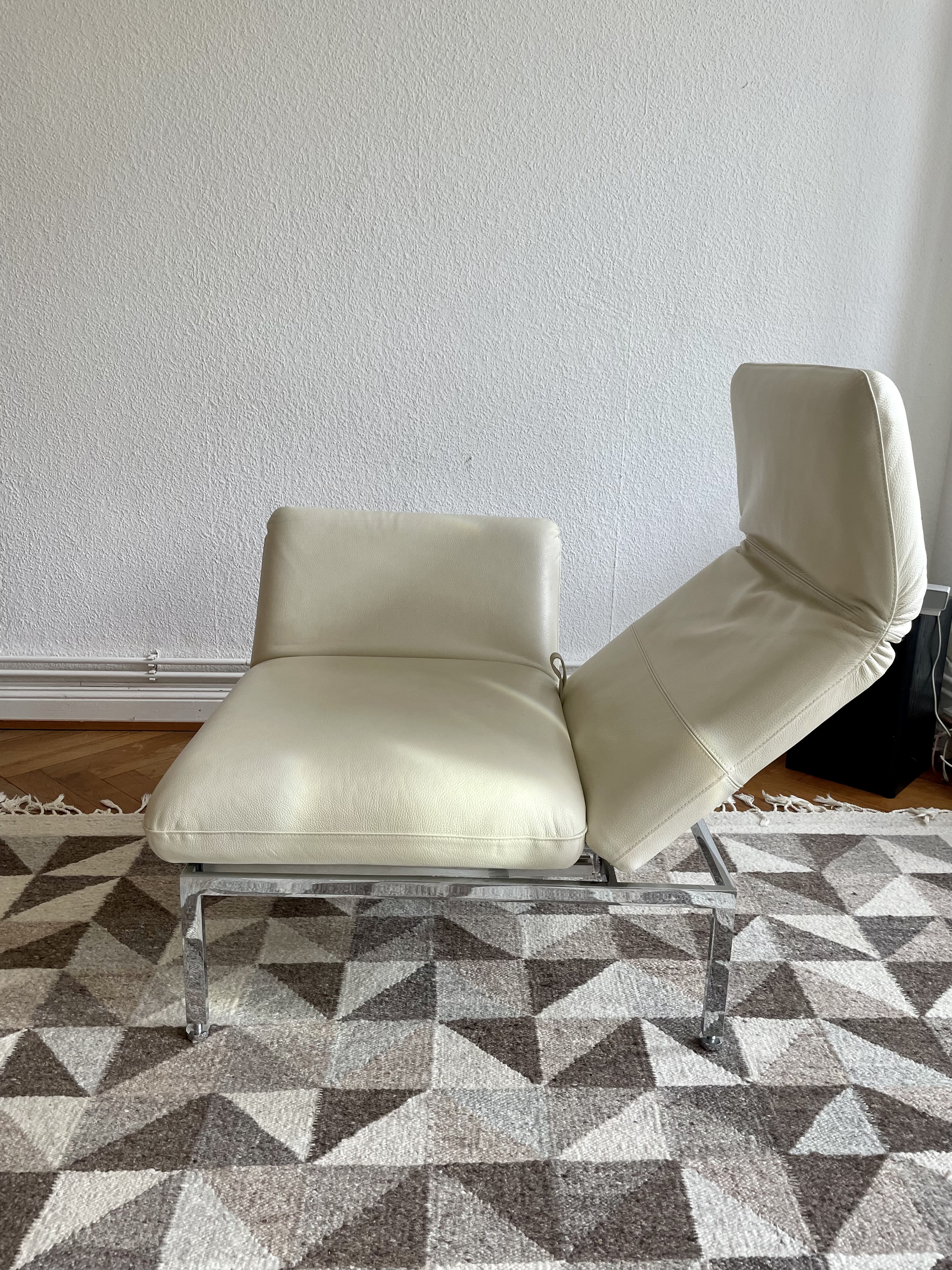 2x Roro Sessel Leder Creme
