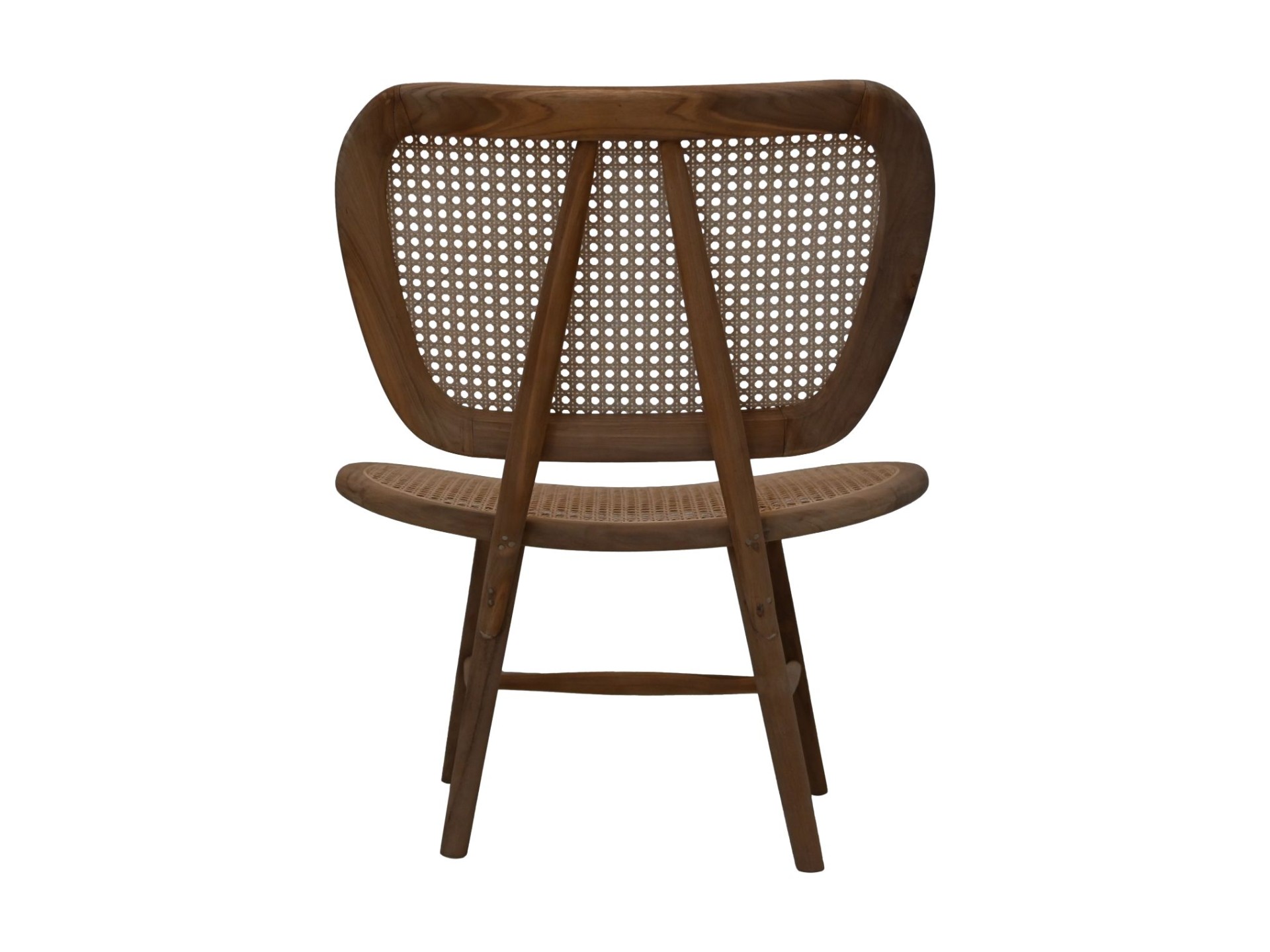 Lugano Beistellstuhl Teakholz Rattan