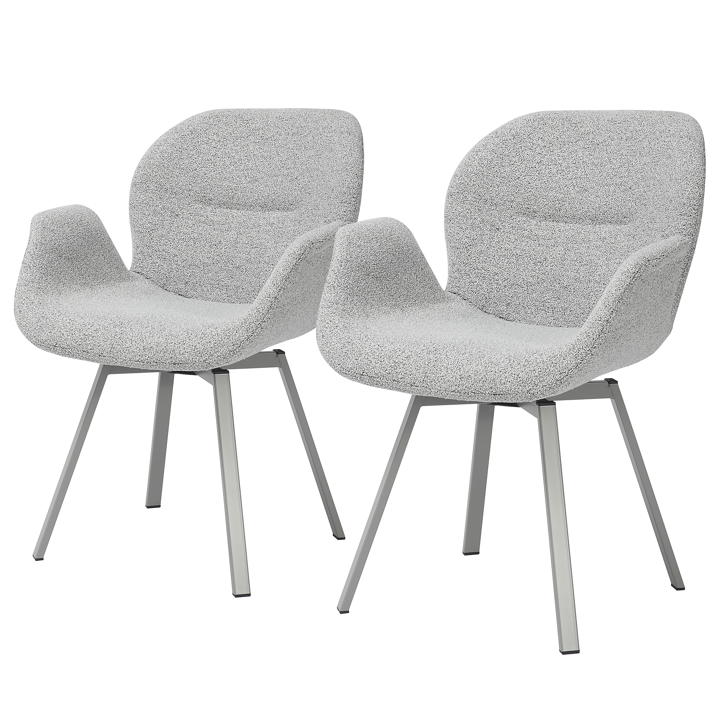 2x Skela Armchair Set Grey