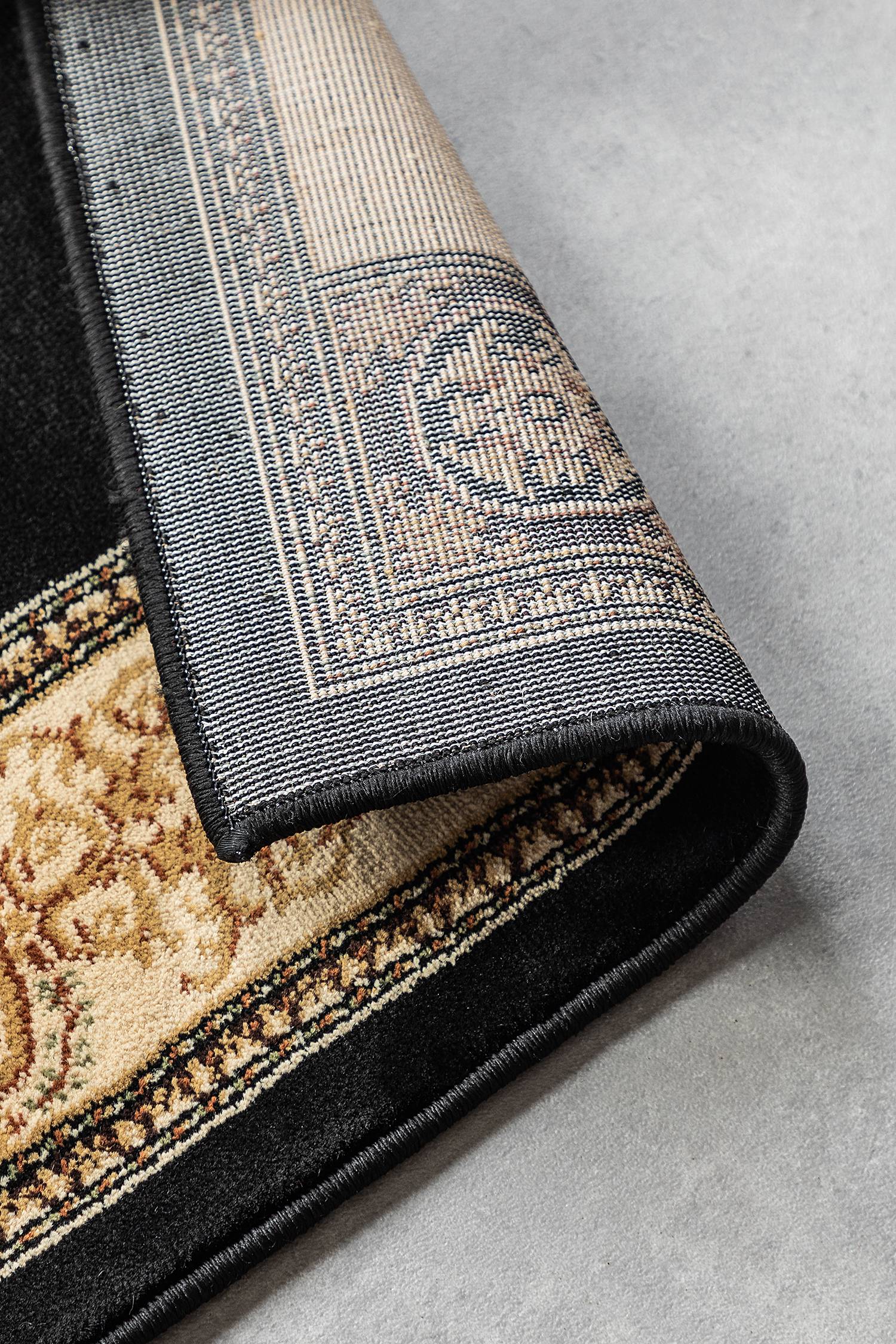 Shindand Läufer Jute Schwarz