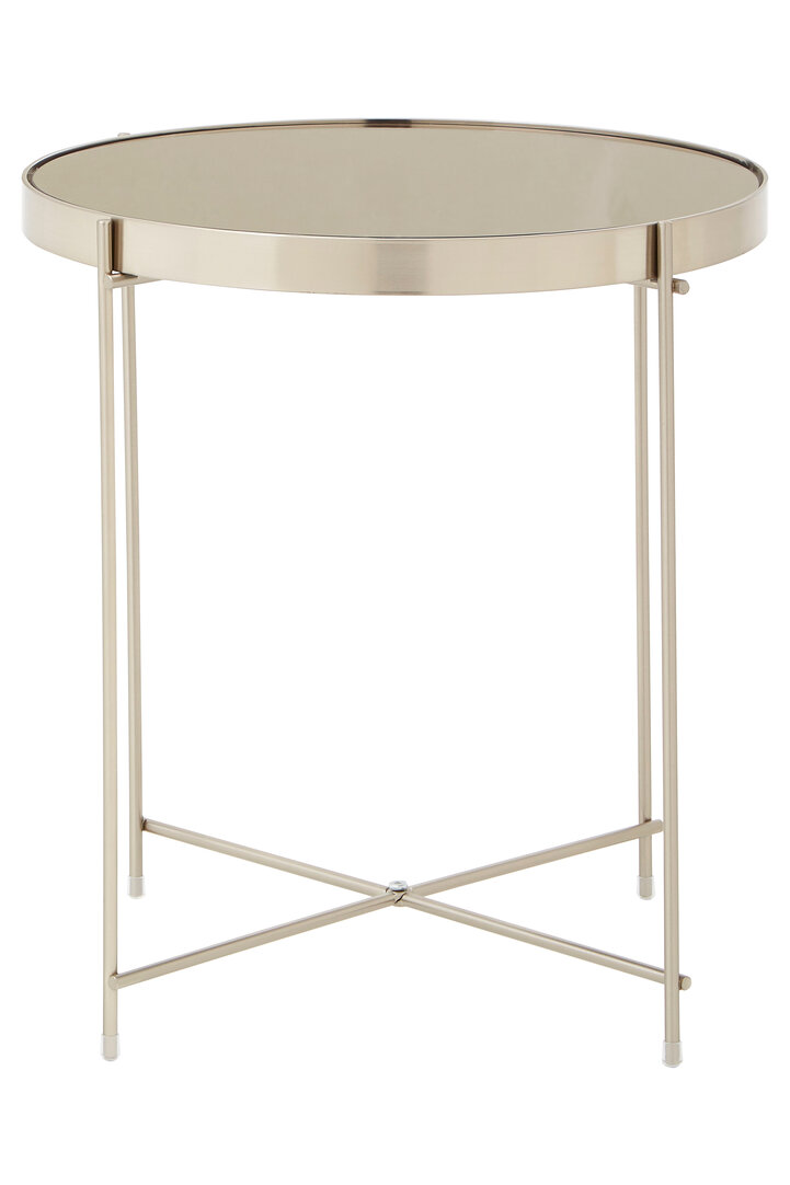 Allure Tavolino Rotondo Metallo Grigio 43cm