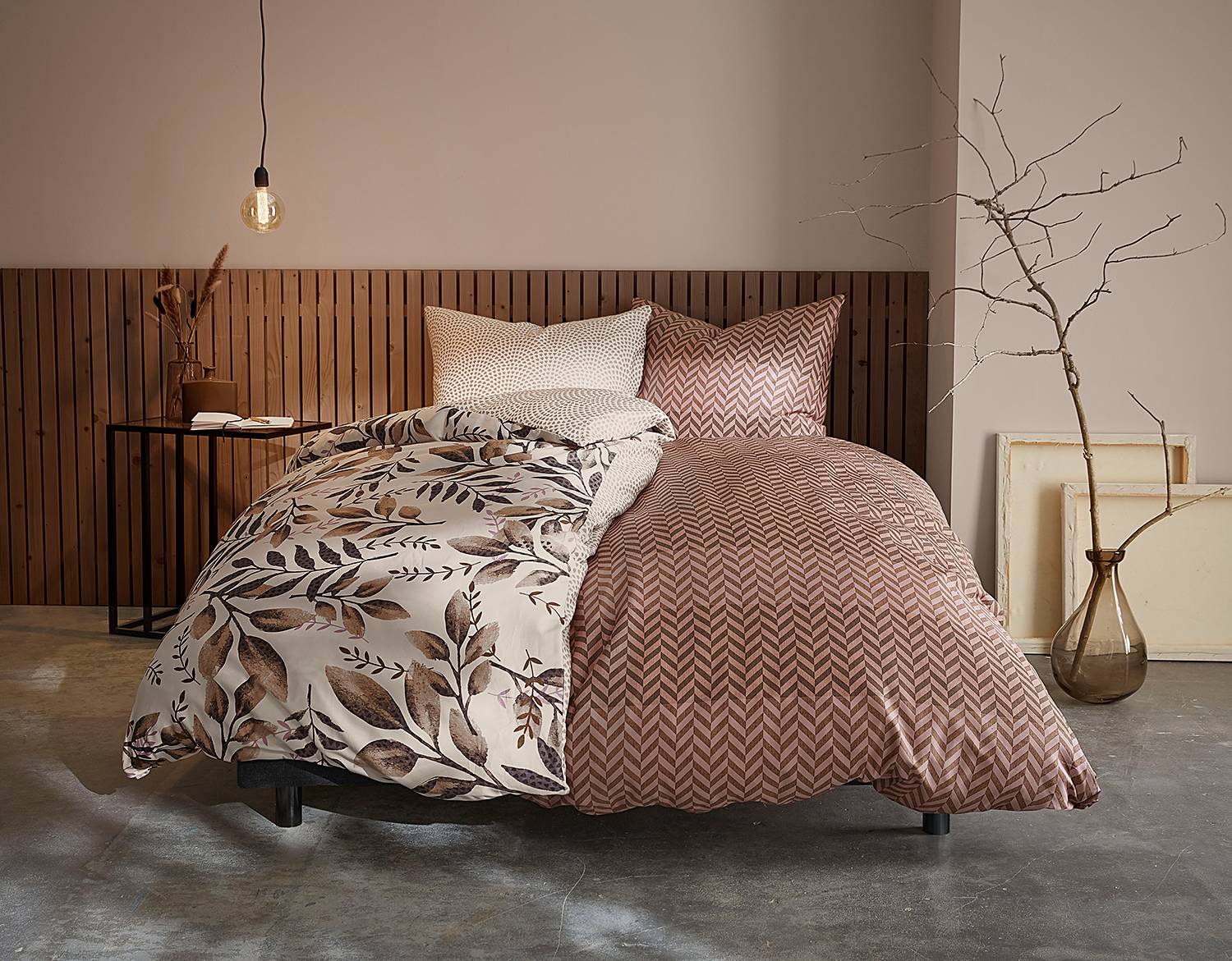 Cosy Bettwäsche Baumwolle Braun 155 x 220 cm