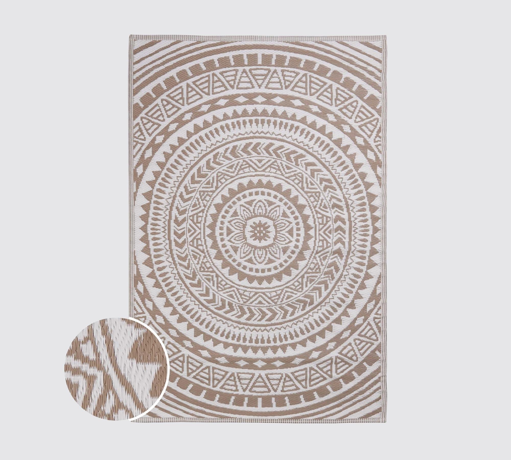 In- / Outdoorteppich Recyceltes Material Beige