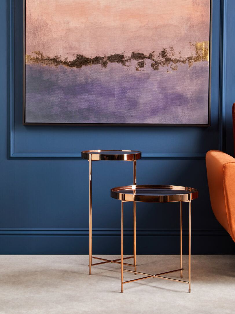 Allure Beistelltisch Spiegelglas Gold