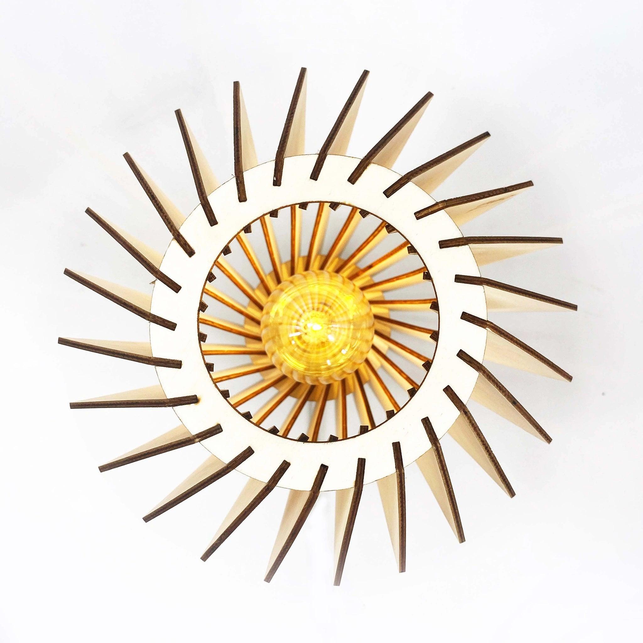 Lampada a sospensione Ambra legno 21cm