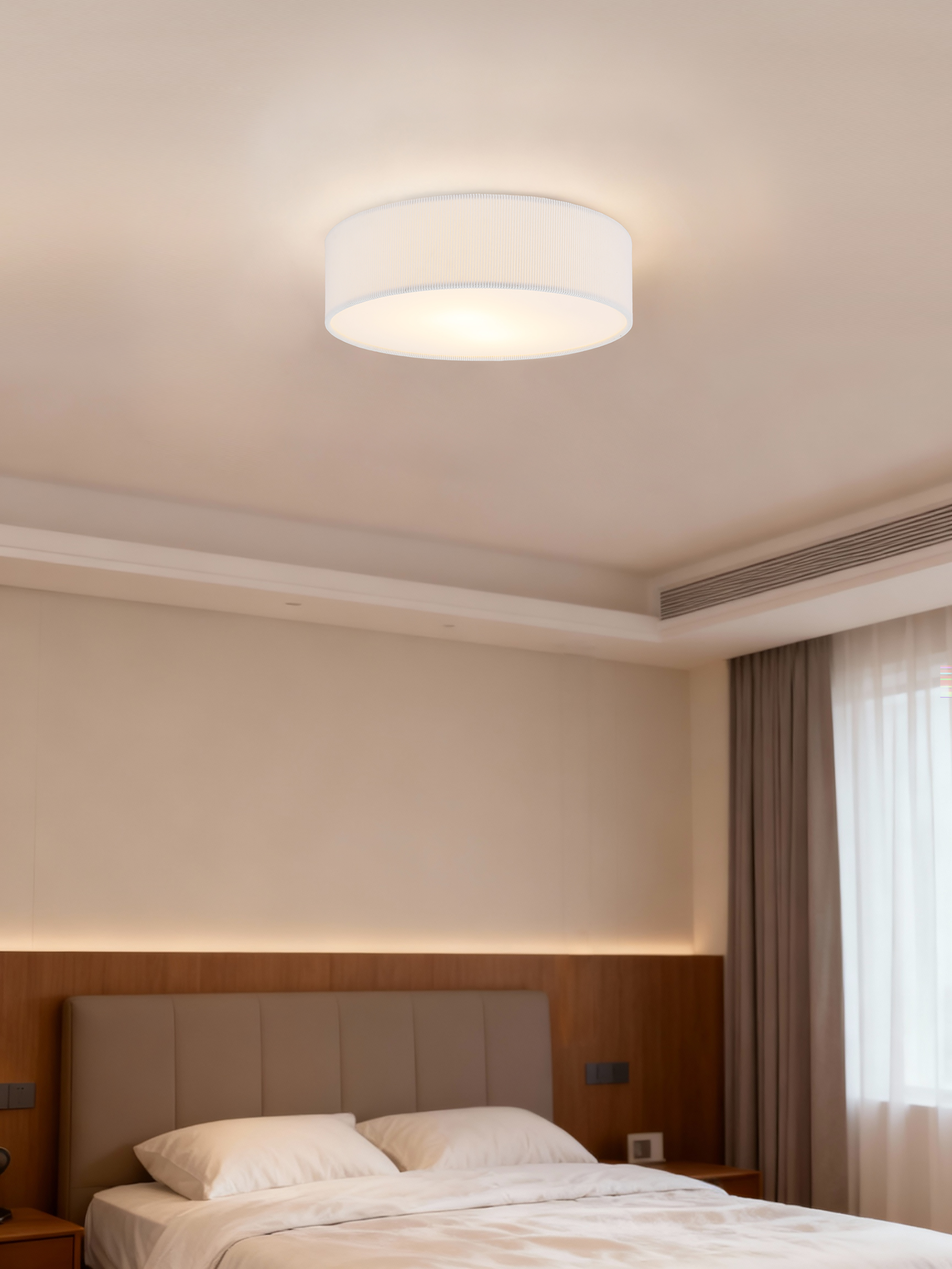 Berby Deckenleuchte 2-flammig Gusseisen Samt Beige 