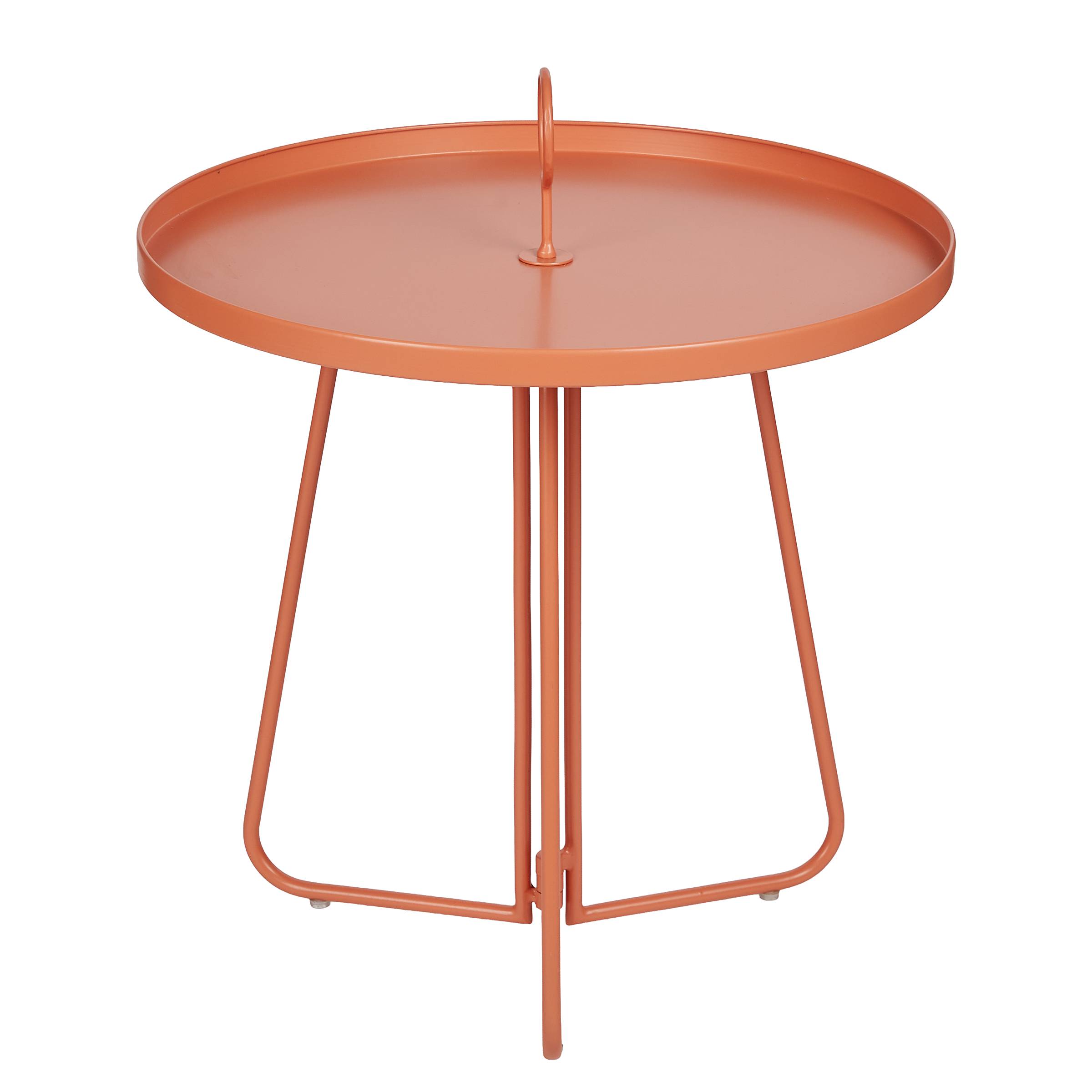PORTER Beistelltisch mit Griff Stahl Orange
