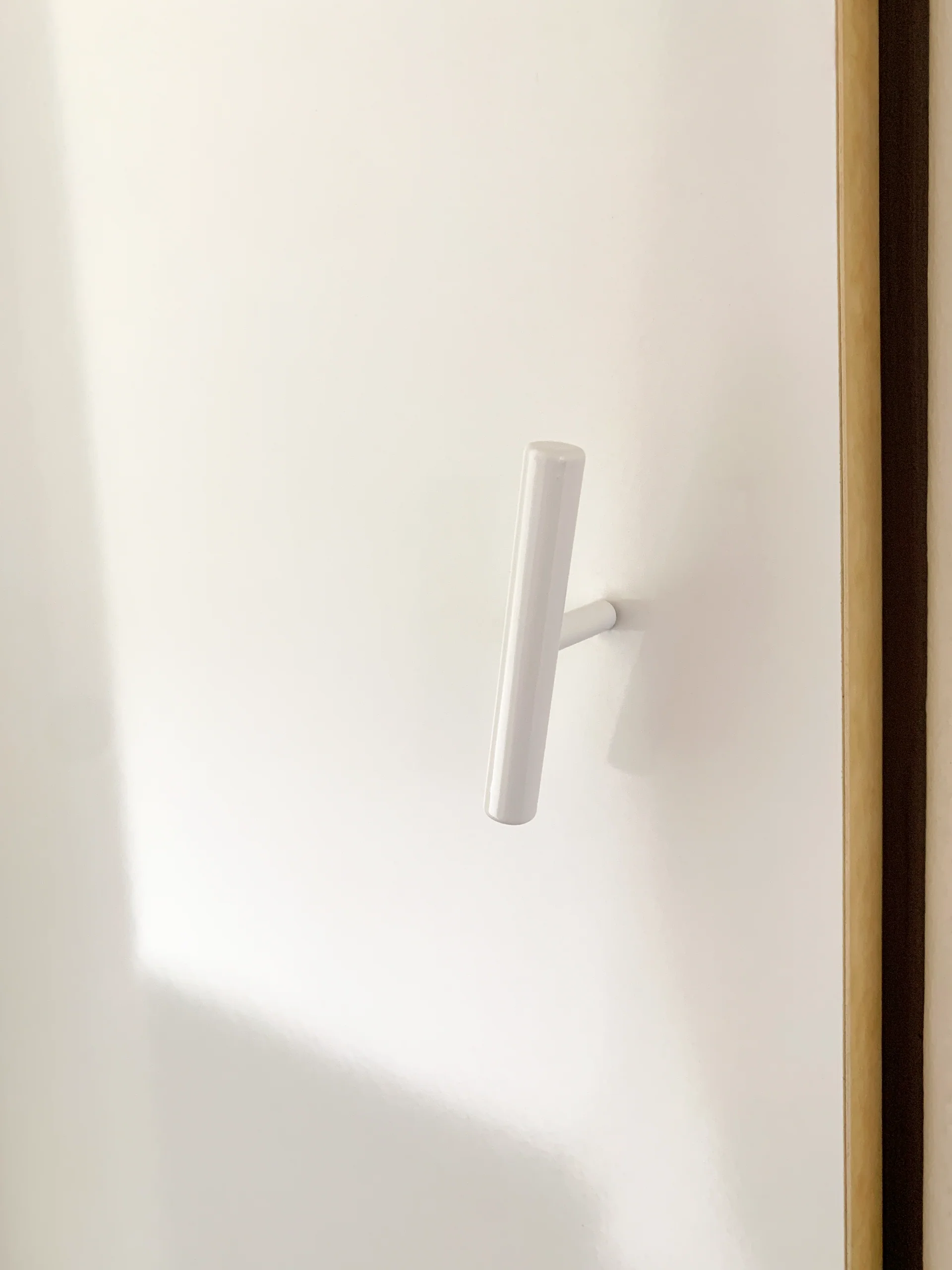 Door handle Steel Powder-coated White