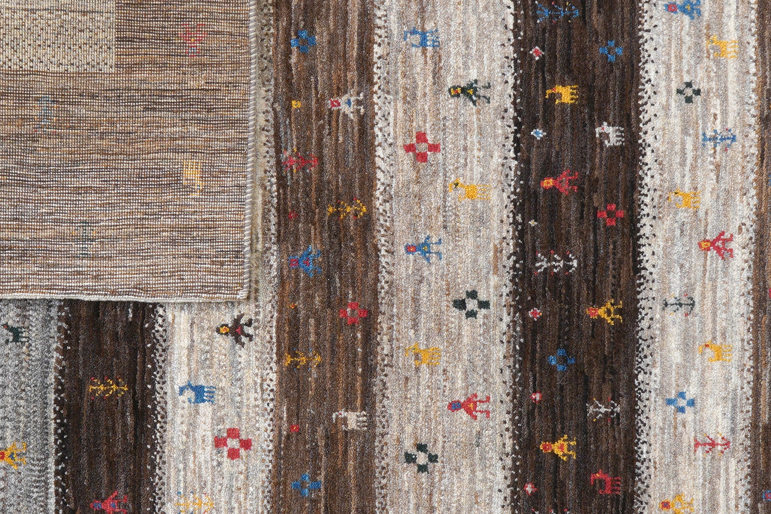 Tappeto Gabbeh Rizbaf Lana Multicolore