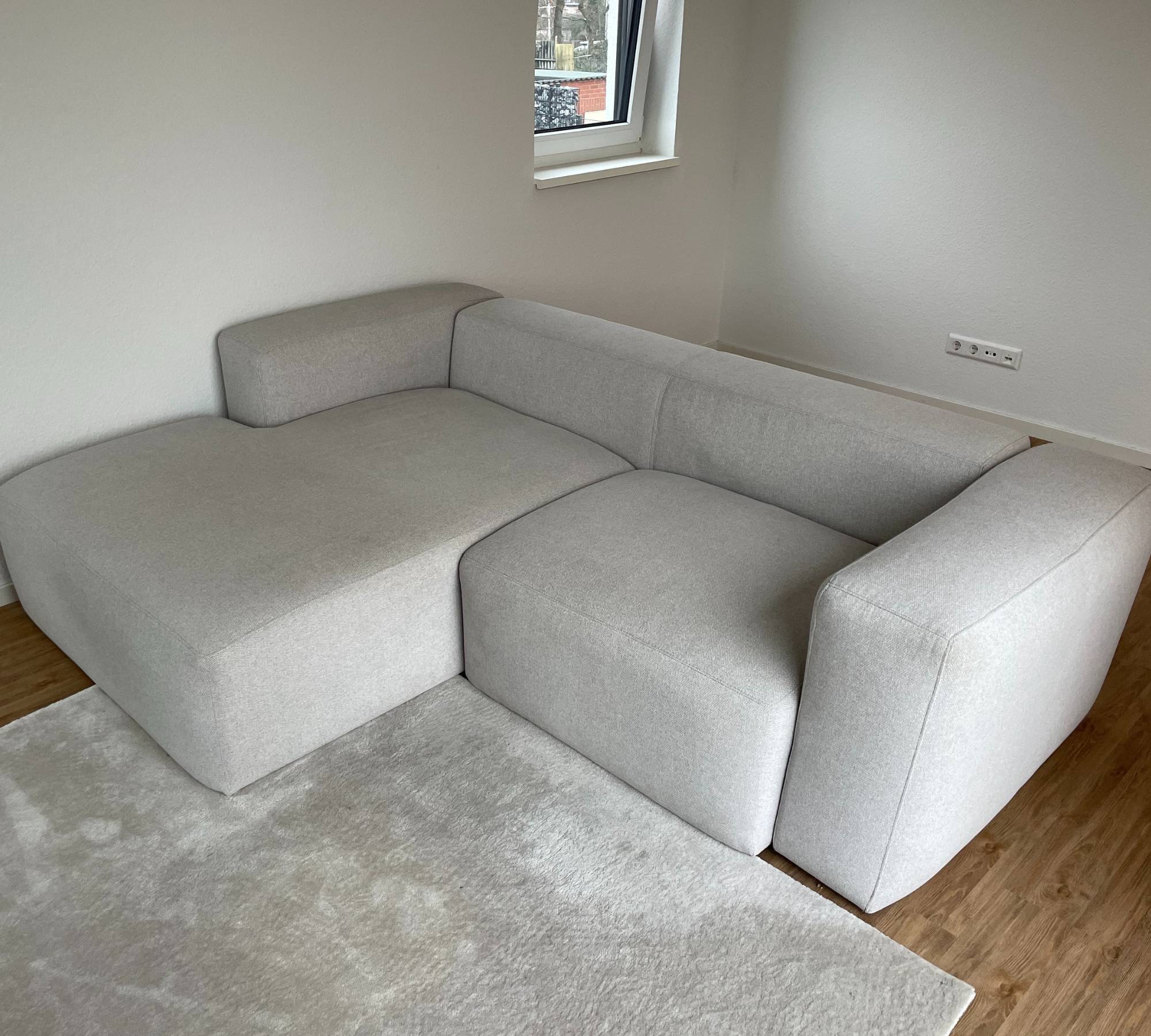Blok Sofa 2-Sitzer Chaiselongue Links Beige